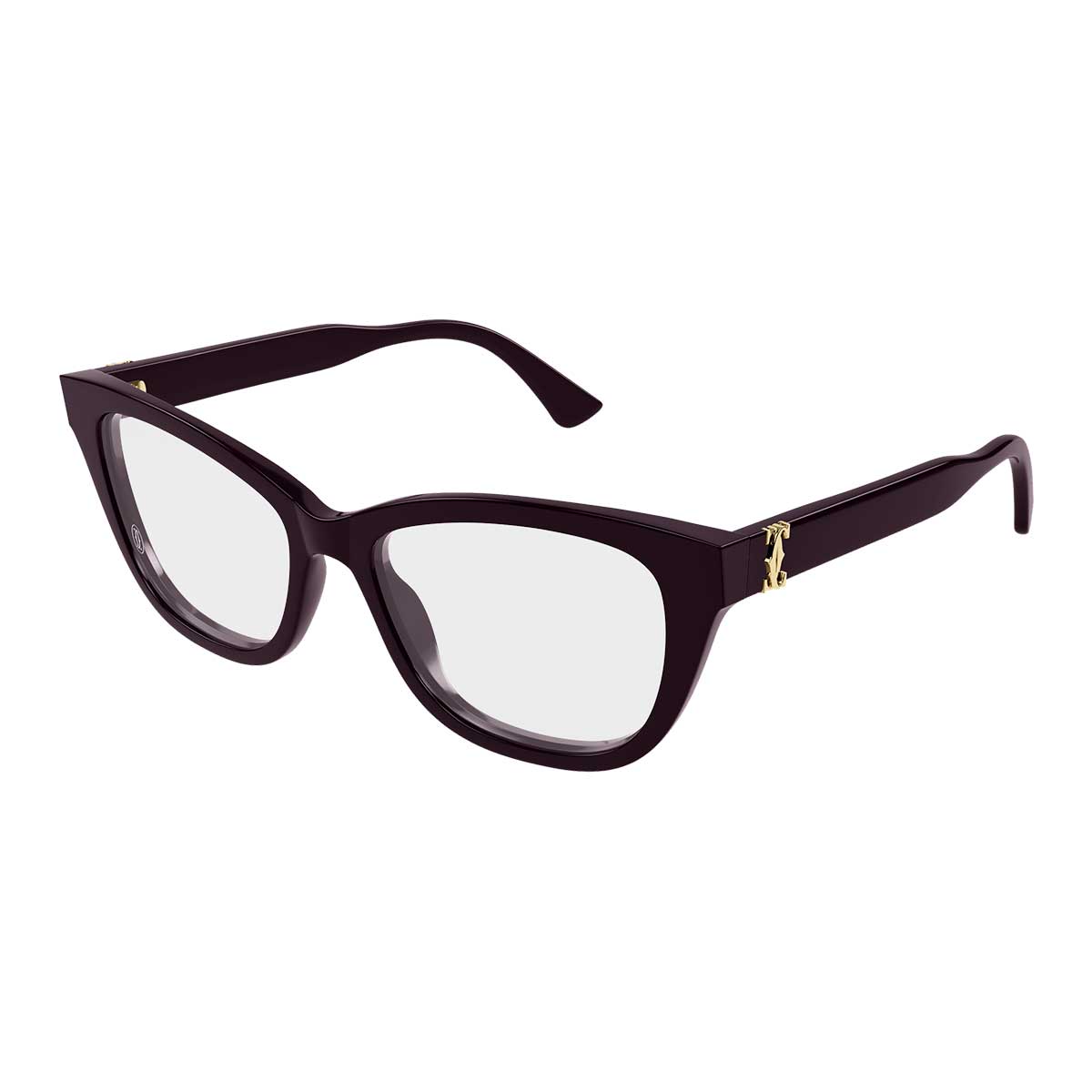 Cartier Occhiali da Vista CT0669O 006 Burgundy/Trasparente Donna 2