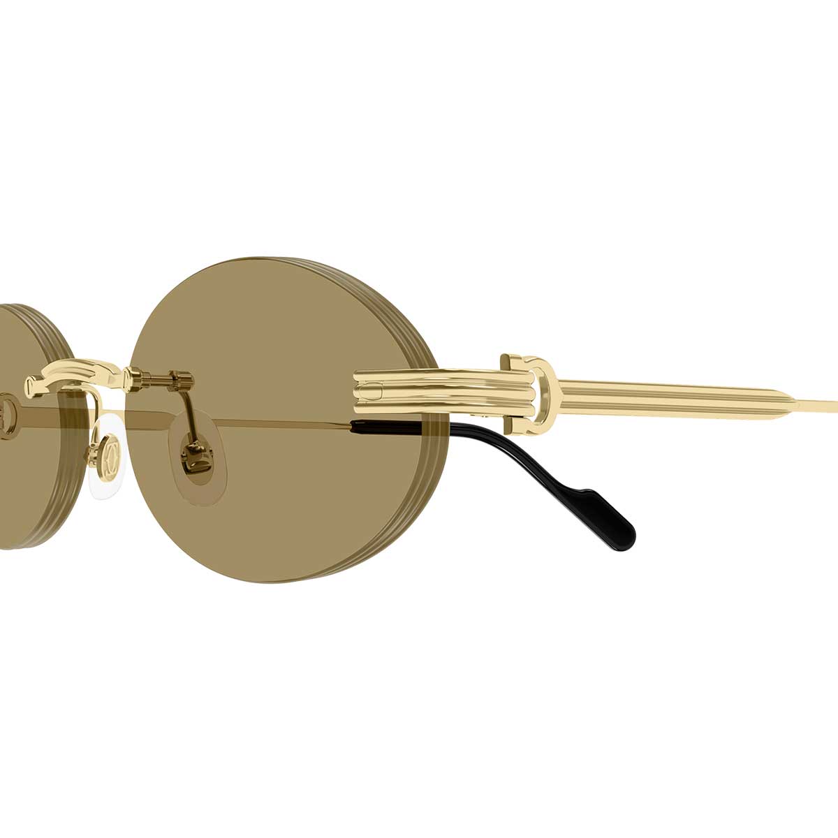 Cartier Occhiali da Sole CT0615S 002 Oro/Marrone Unisex 3