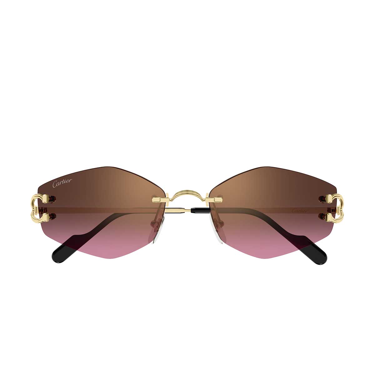 Cartier Occhiali da Sole CT0620S 004 Oro/Marrone Unisex
