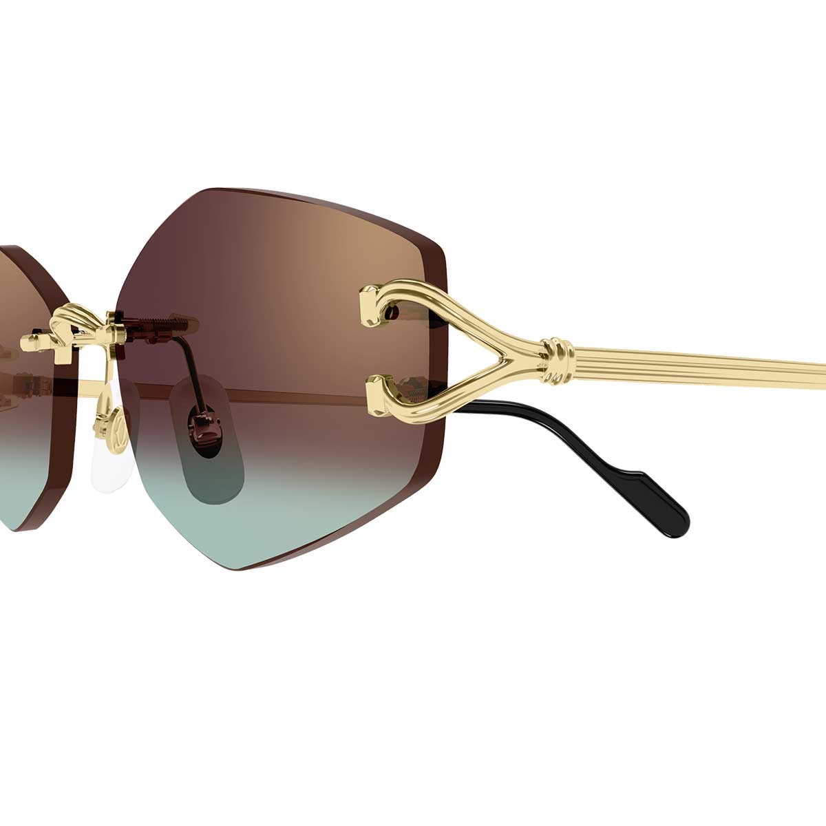 Cartier Occhiali da Sole CT0620S 005 Oro/Rosso Unisex 3
