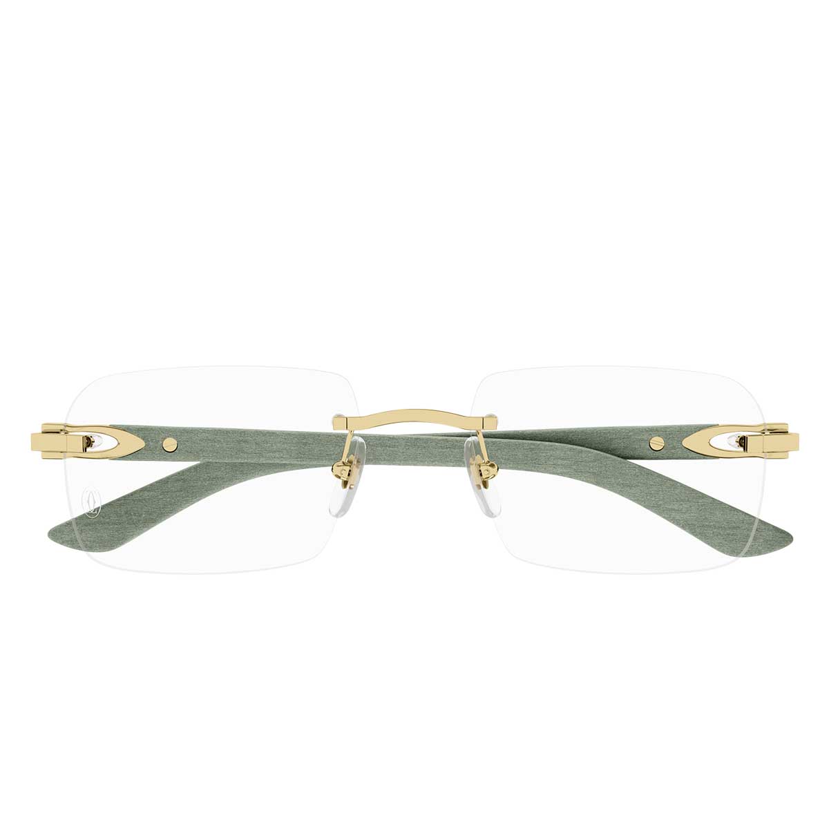Cartier Occhiali da Vista CT0453O 005 OroVerde/Trasparente Uomo