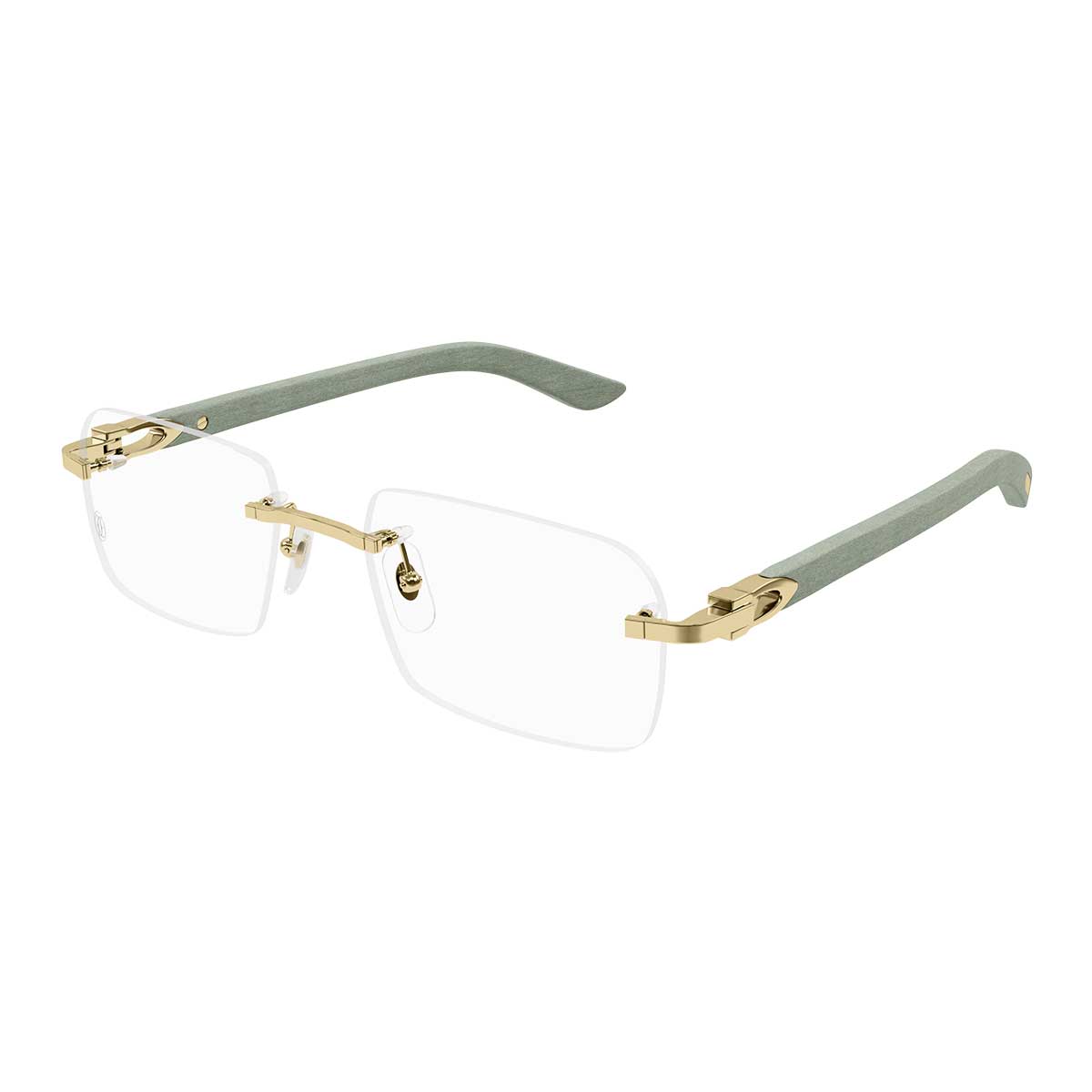 Cartier Occhiali da Vista CT0453O 005 OroVerde/Trasparente Uomo 2