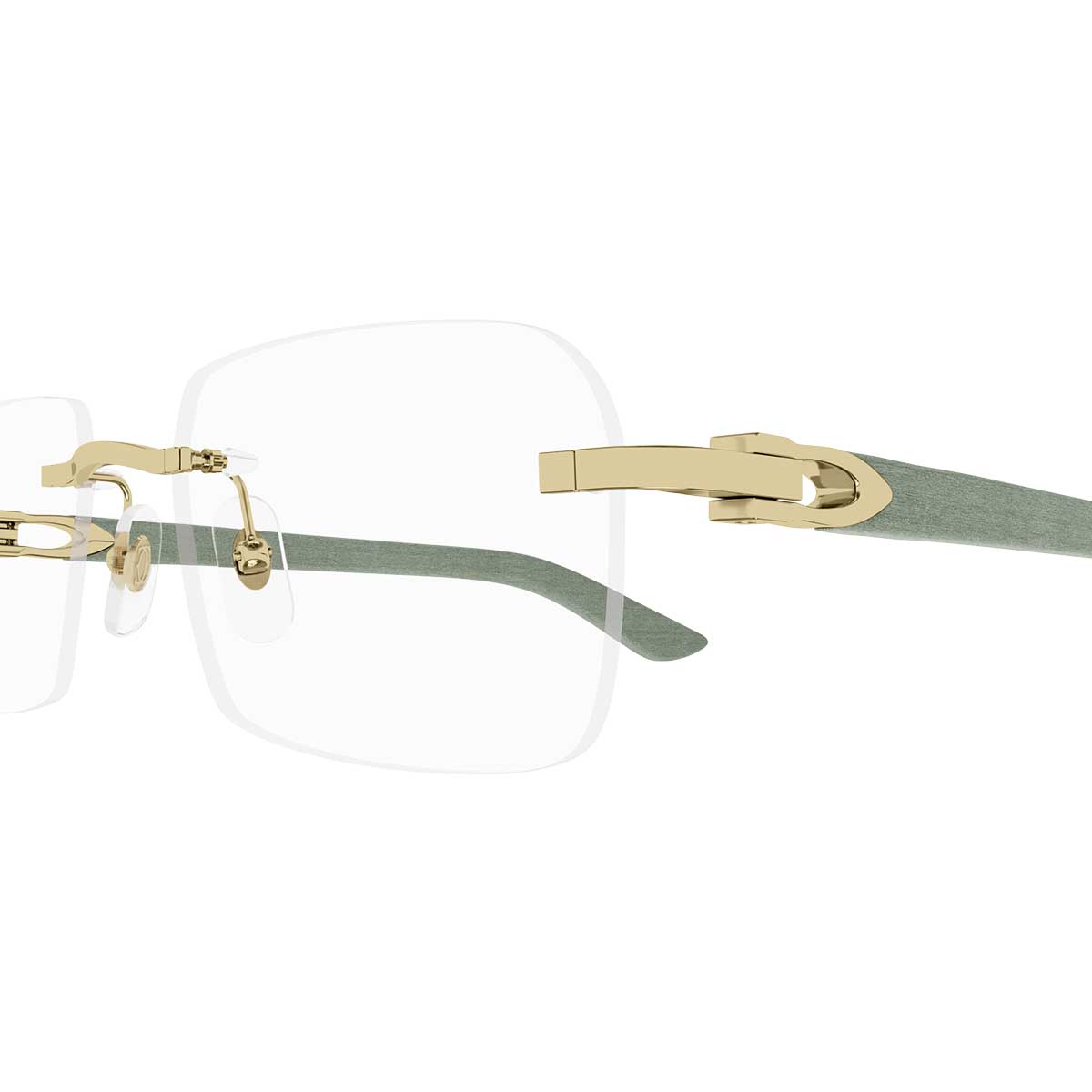 Cartier Occhiali da Vista CT0453O 005 OroVerde/Trasparente Uomo 3
