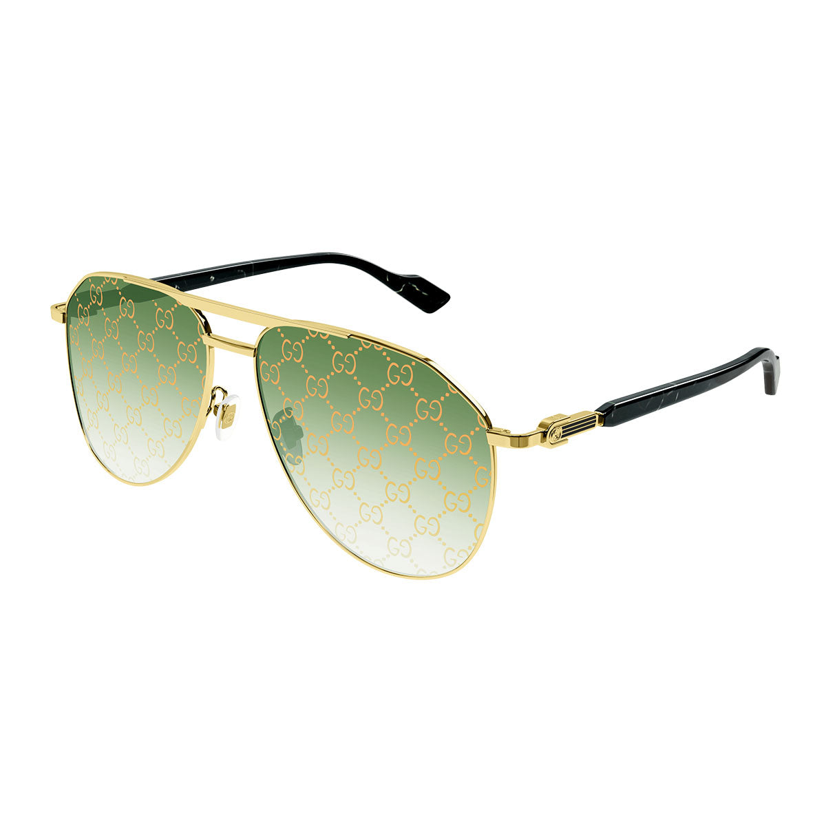 Gucci Occhiali da Sole GG1220S 004 Oro/Verde Uomo 2