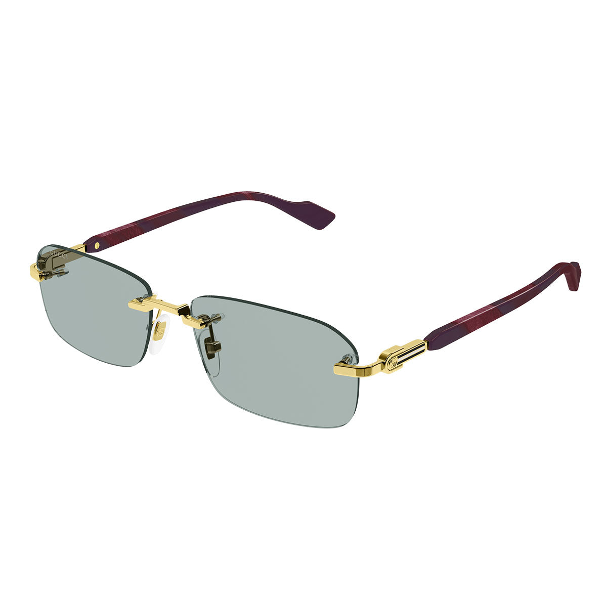 Gucci Occhiali da Sole GG1221S 003 Oro/Verde Uomo
