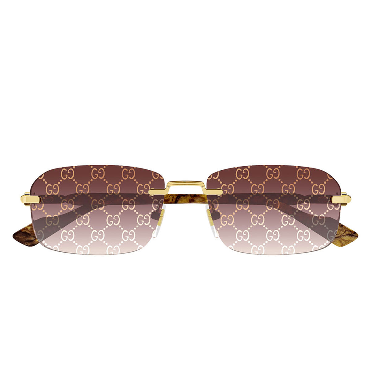Gucci Occhiali da Sole GG1221S 004 Oro/Rosso Uomo