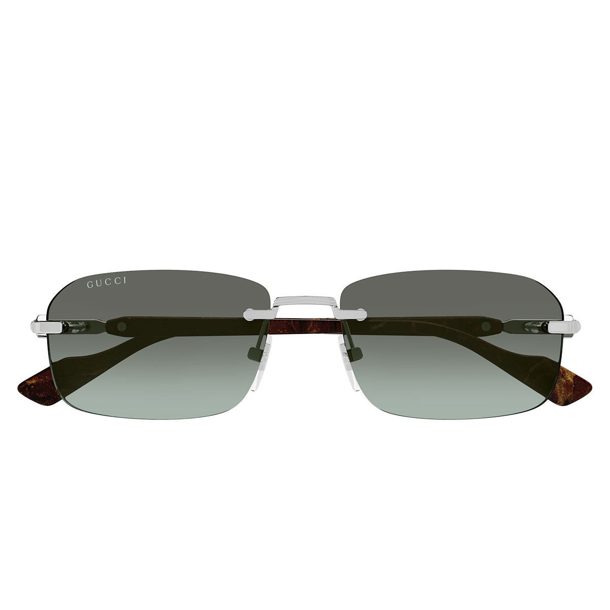 Gucci Occhiali da Sole GG1221S 008 Argento/Marrone Uomo