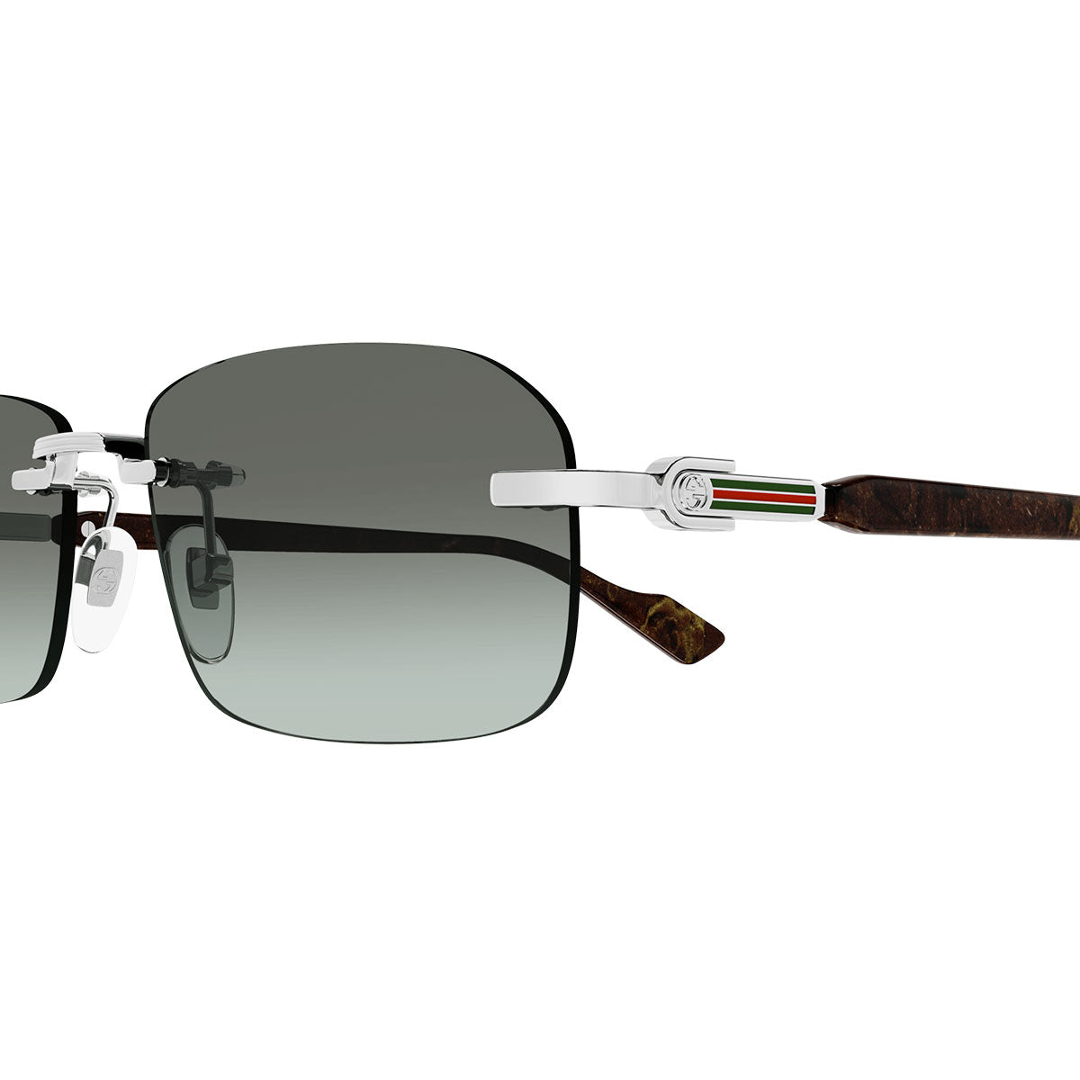 Gucci Occhiali da Sole GG1221S 008 Argento/Marrone Uomo