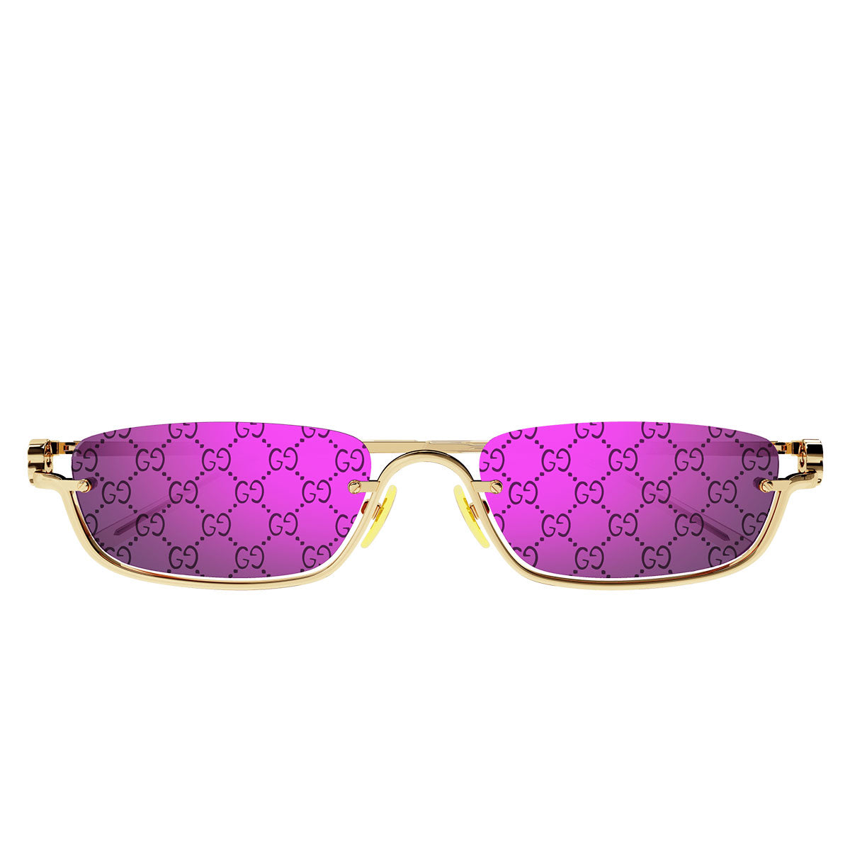 Gucci Occhiali da Sole GG1278S 005 Oro/Viola Specchiato Unisex