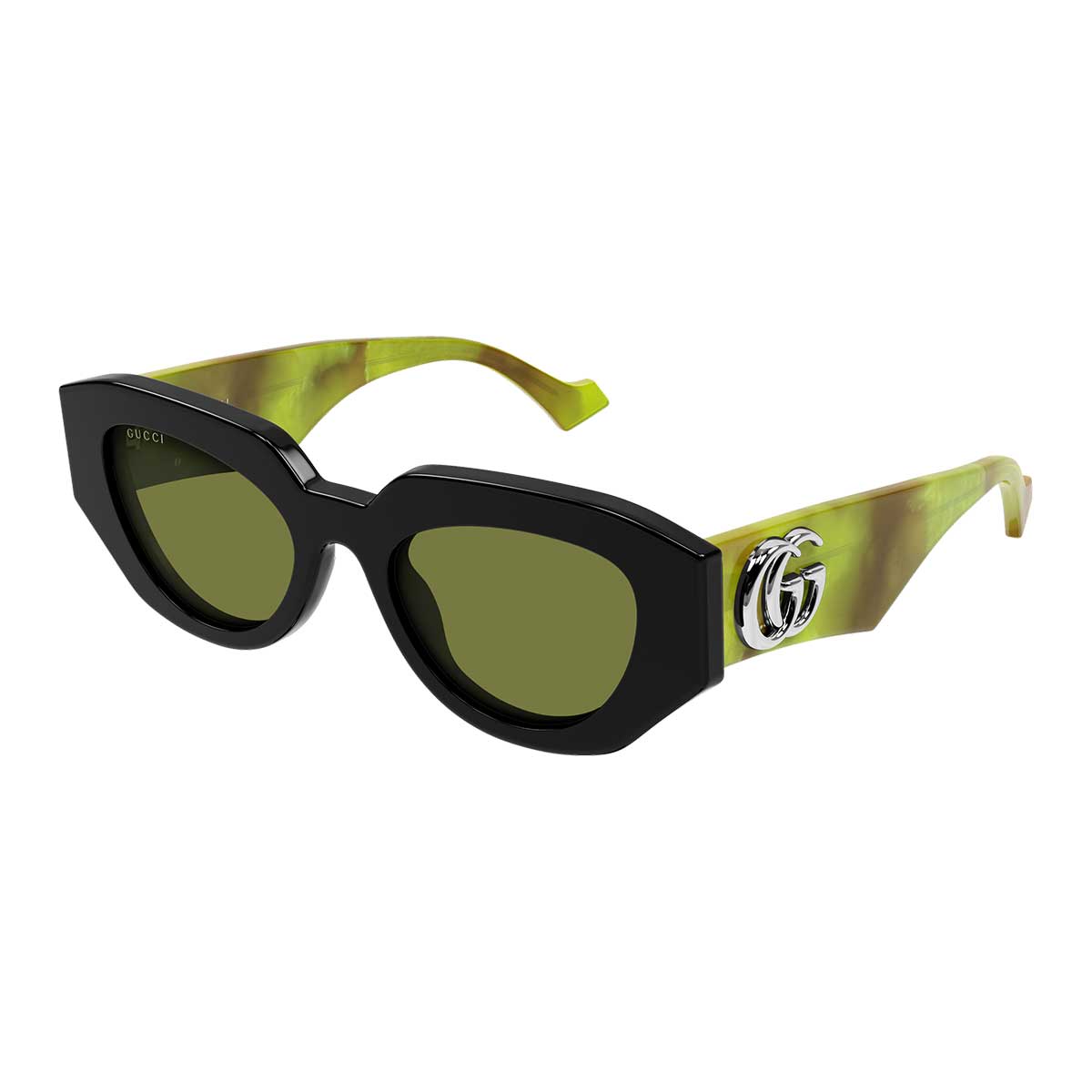 Gucci Occhiali da Sole GG1421S 010 NeroMarrone/Verde Donna 2