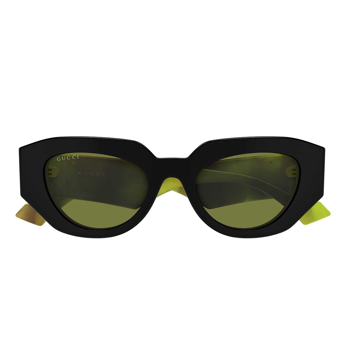 Gucci Occhiali da Sole GG1421S 010 NeroMarrone/Verde Donna