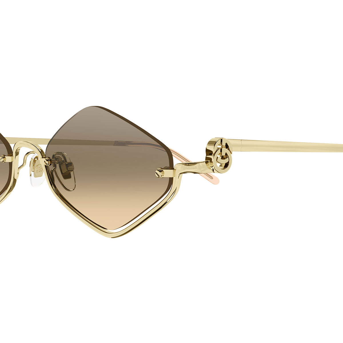 Gucci Occhiali da Sole GG1604S 003 Oro/Arancione Unisex