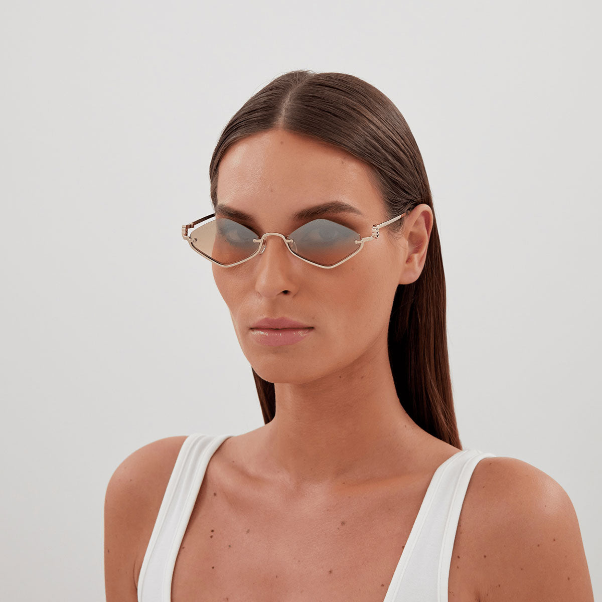 Gucci Occhiali da Sole GG1604S 003 Oro/Arancione Unisex