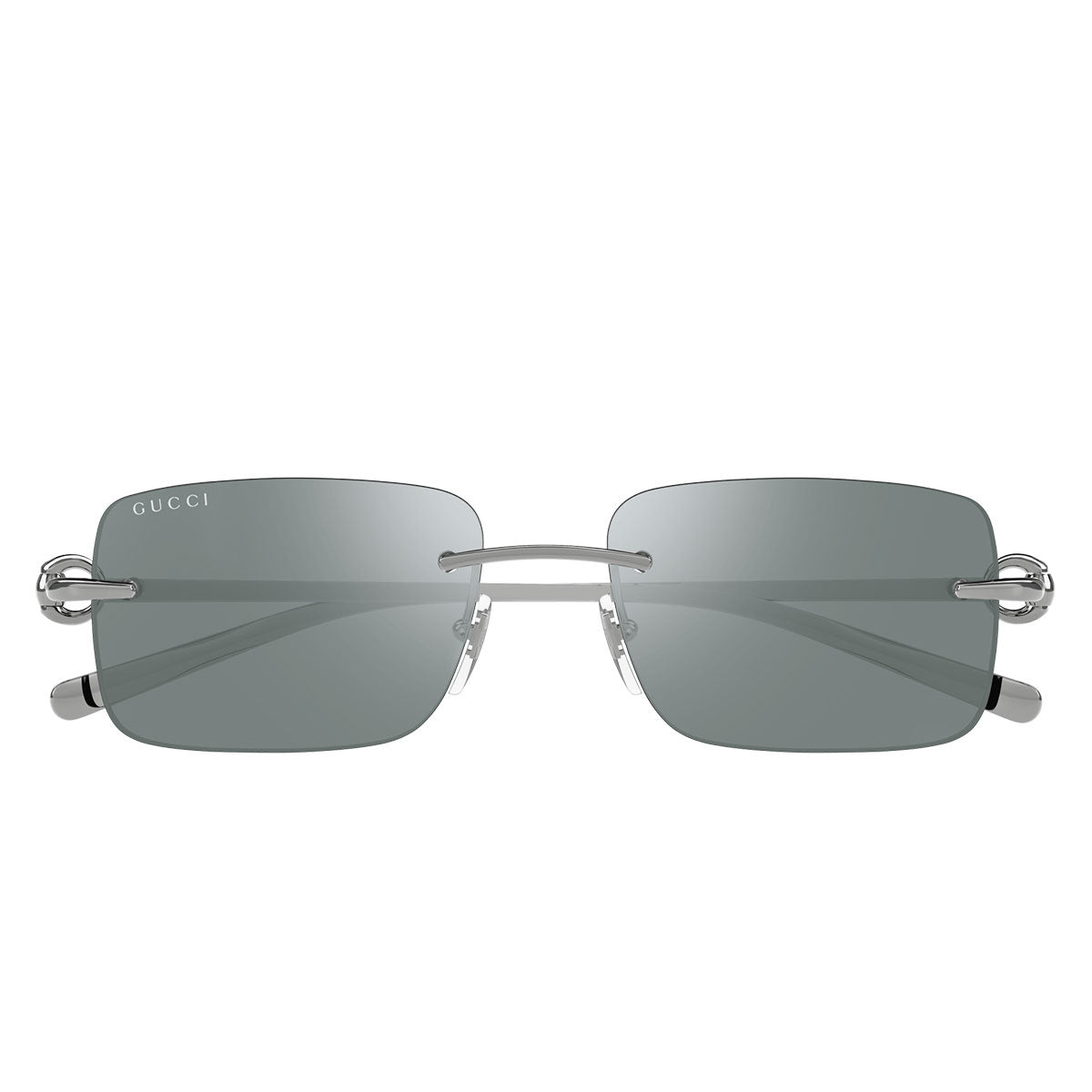 Gucci Occhiali da Sole GG1703S 002 Argento/Verde Specchiato Unisex