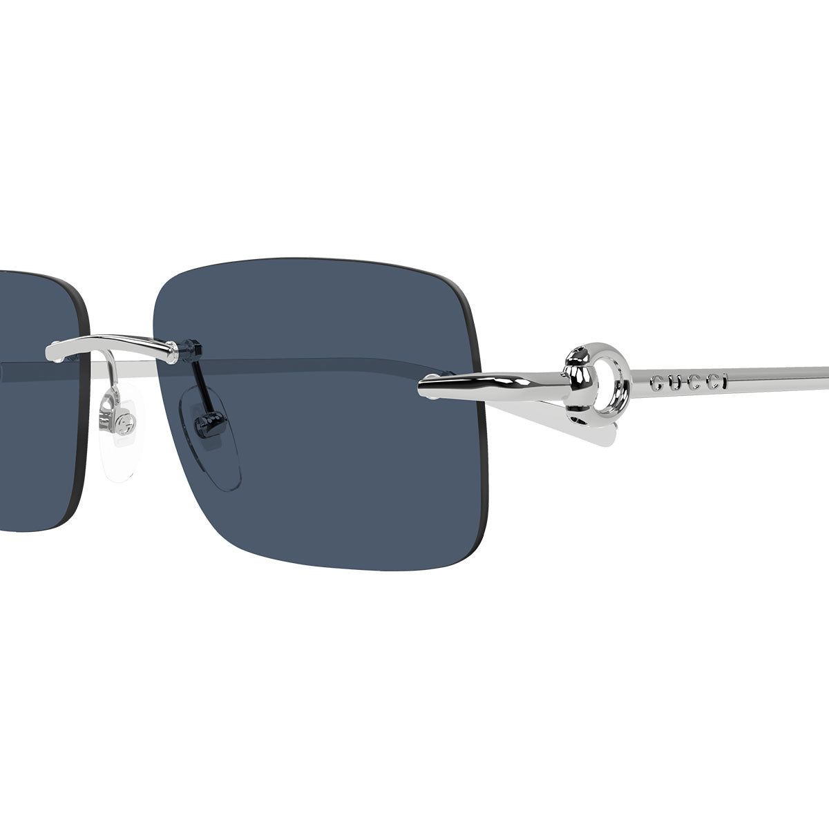 Gucci Occhiali da Sole GG1703S 003 Argento/Blu Unisex