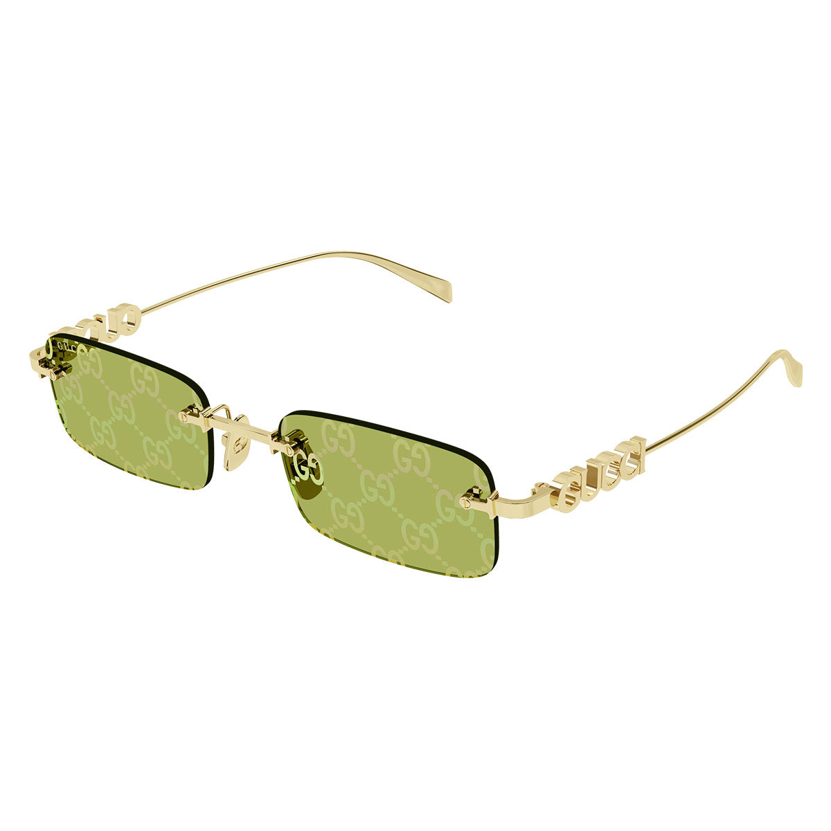 Gucci Occhiali da Sole GG1808S 002 Oro/Verde Uomo