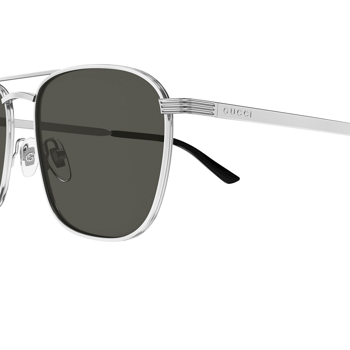 Gucci Occhiali da Sole GG1881S 001 Argento/Grigio Uomo