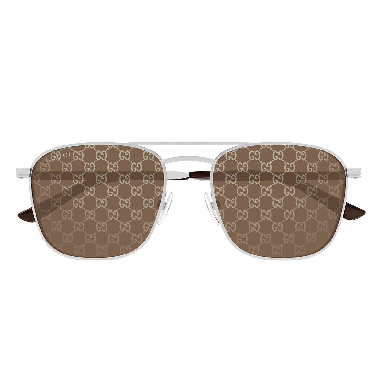 Gucci Occhiali da Sole GG1881S 004 Argento/Marrone Uomo