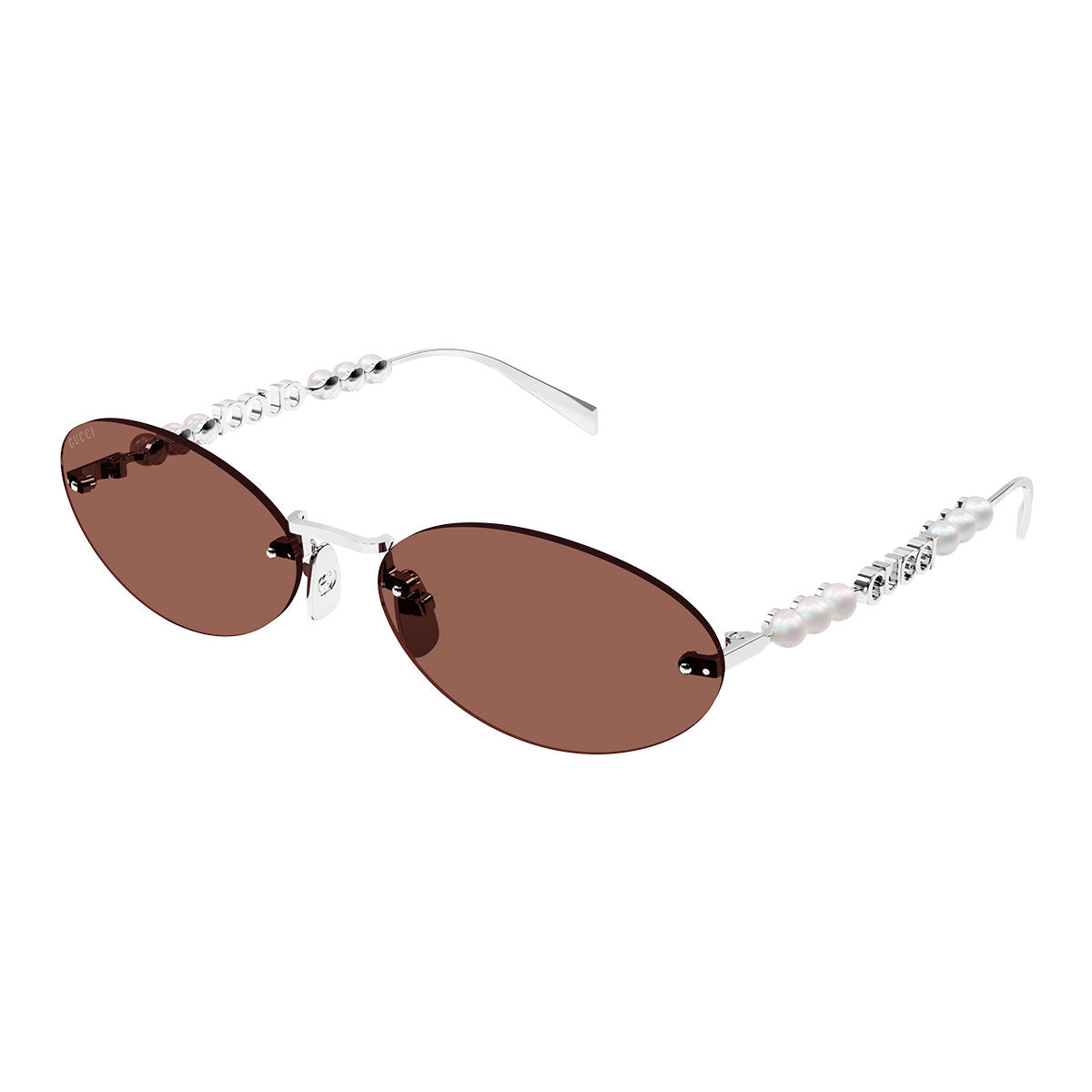Gucci Occhiali da Sole GG1922S 002 Argento/Marrone Donna