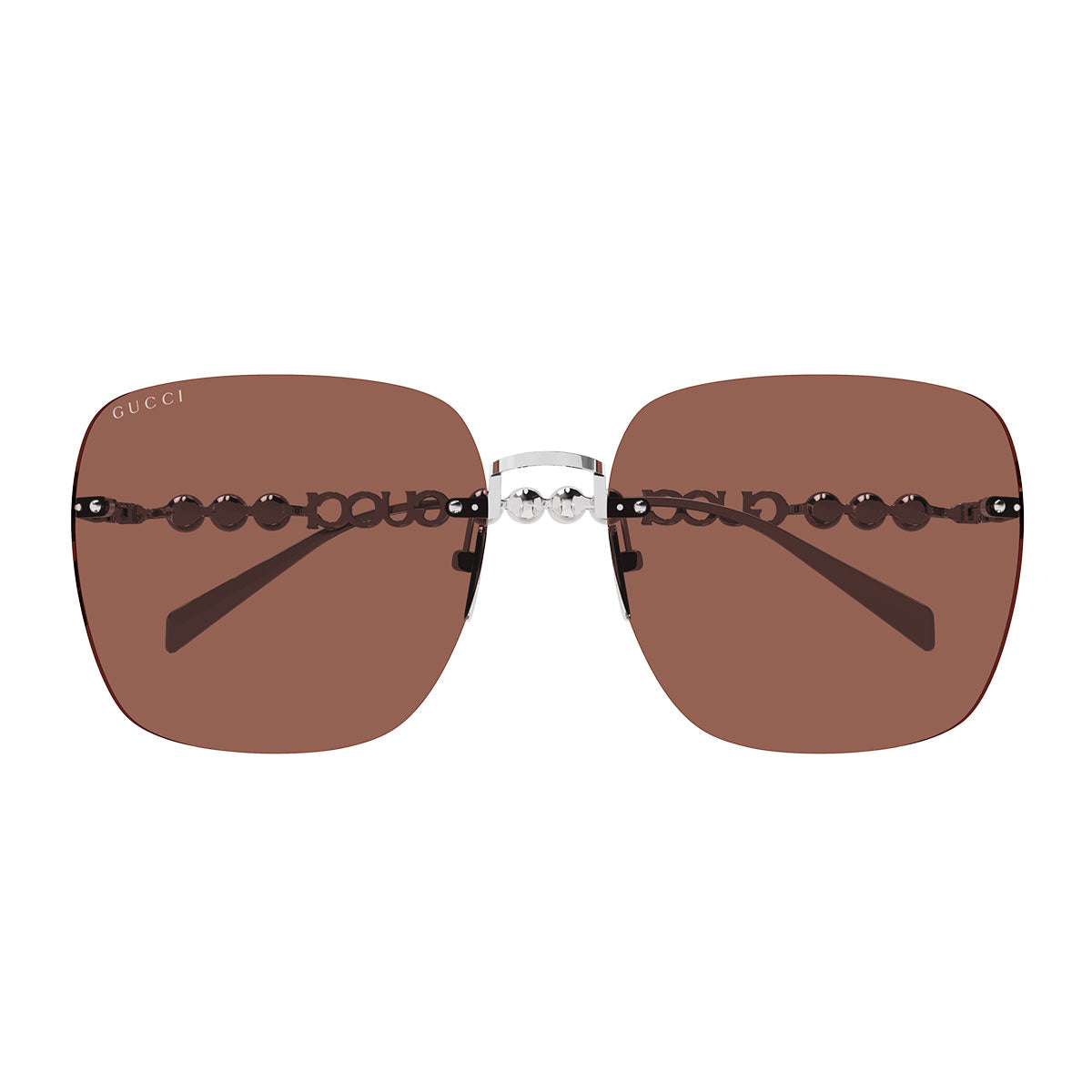 Gucci Occhiali da Sole GG1923SA 002 Argento/Marrone Donna