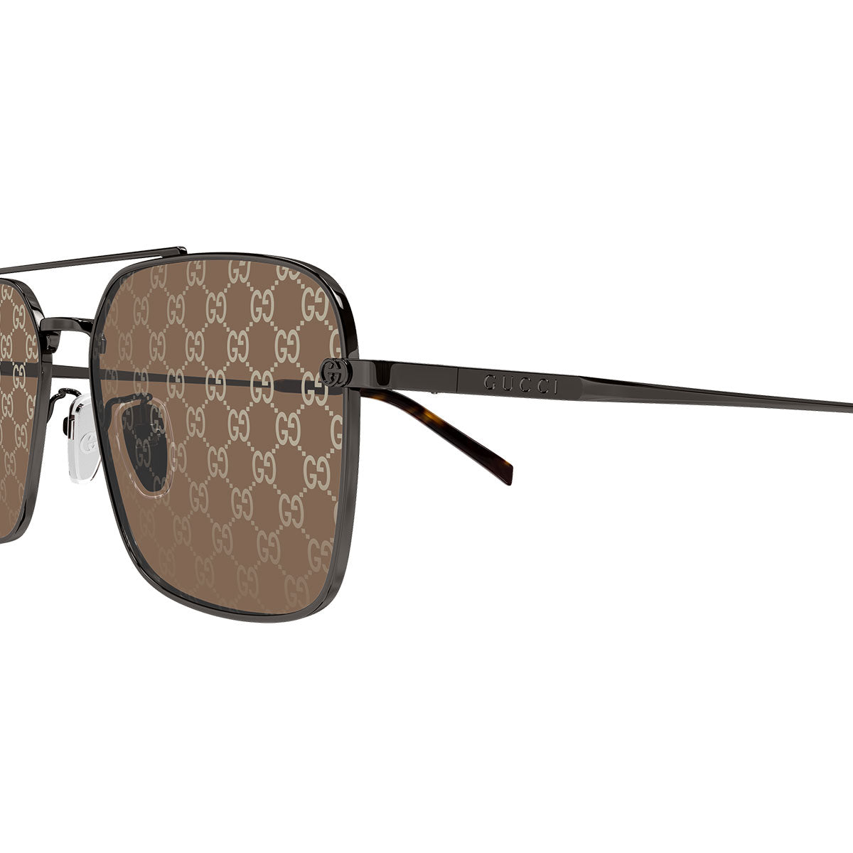 Gucci Occhiali da Sole GG1957SA 005 Grigio/Marrone Uomo