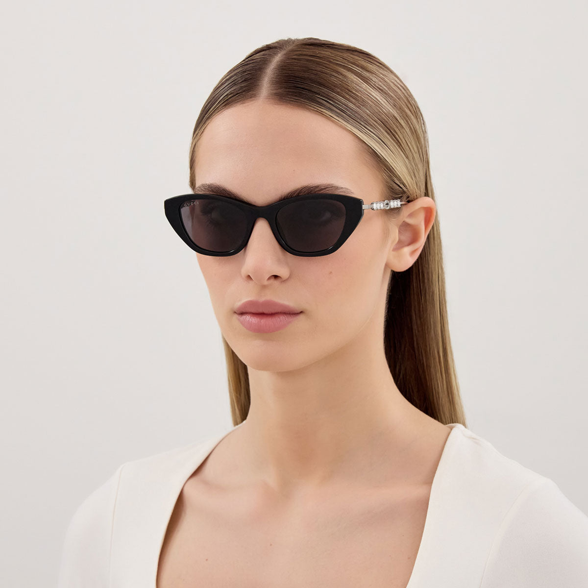 Gucci Occhiali da Sole GG1968S 002 Argento/Nero Donna