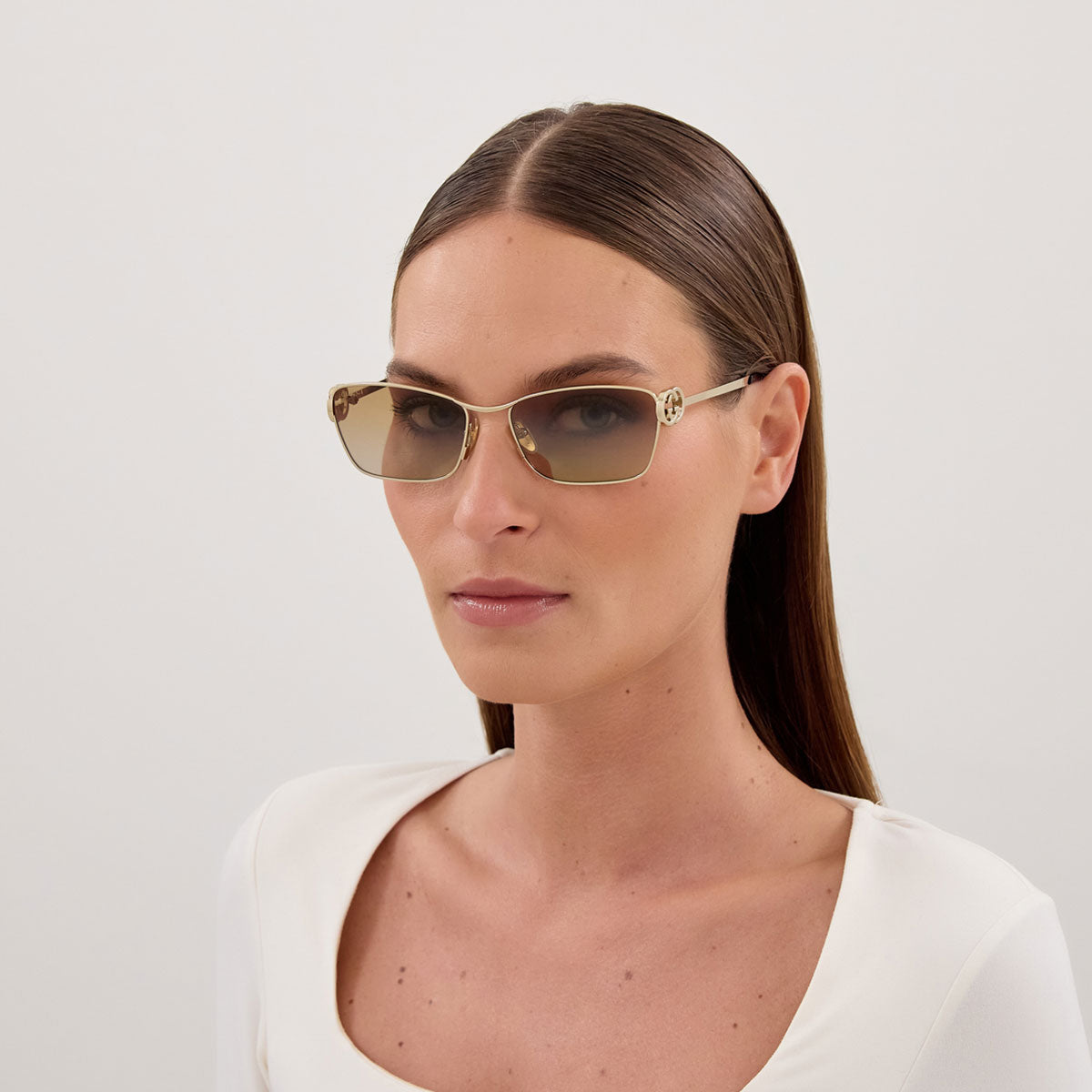 Gucci Occhiali da Sole GG2045S 003 Oro/Marrone Donna