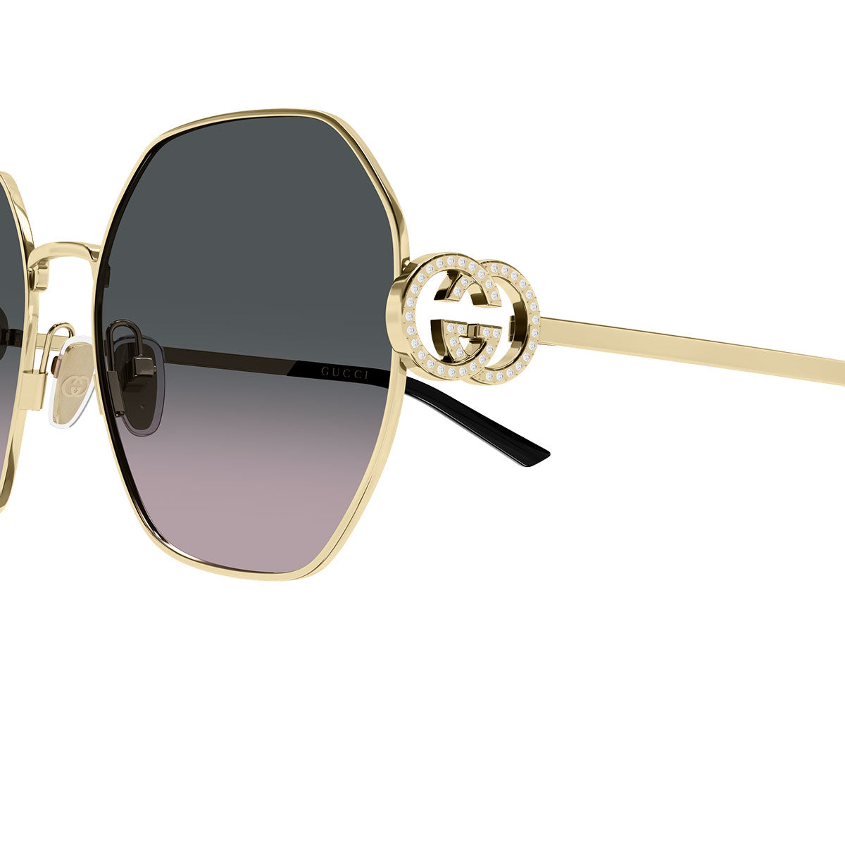 Gucci Occhiali da Sole GG2046S 002 Oro/Grigio Sfumato Donna