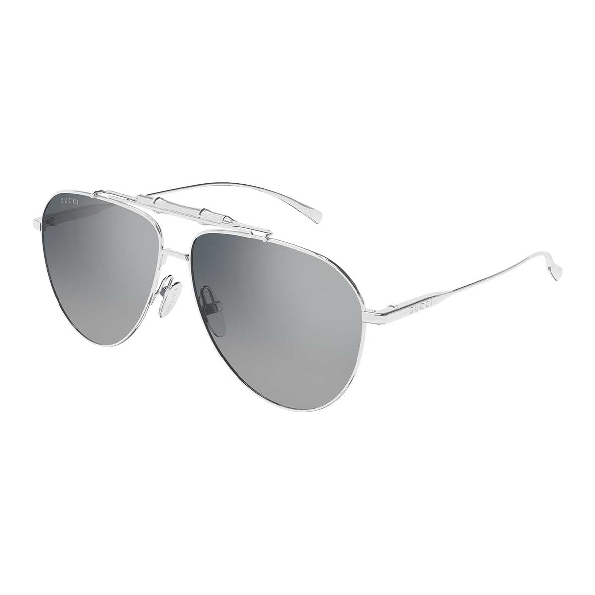 Gucci Occhiali da Sole GG2064S 002 Argento/Grigio Uomo