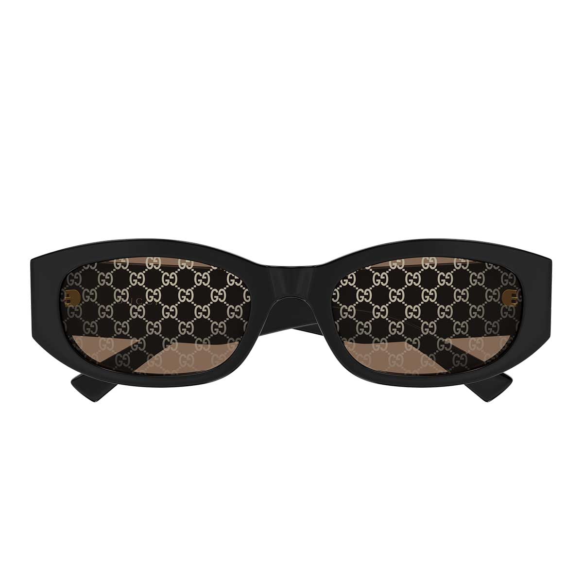 Gucci Occhiali da Sole GG2068SA 004 Nero Oro/Marrone Monogram Donna