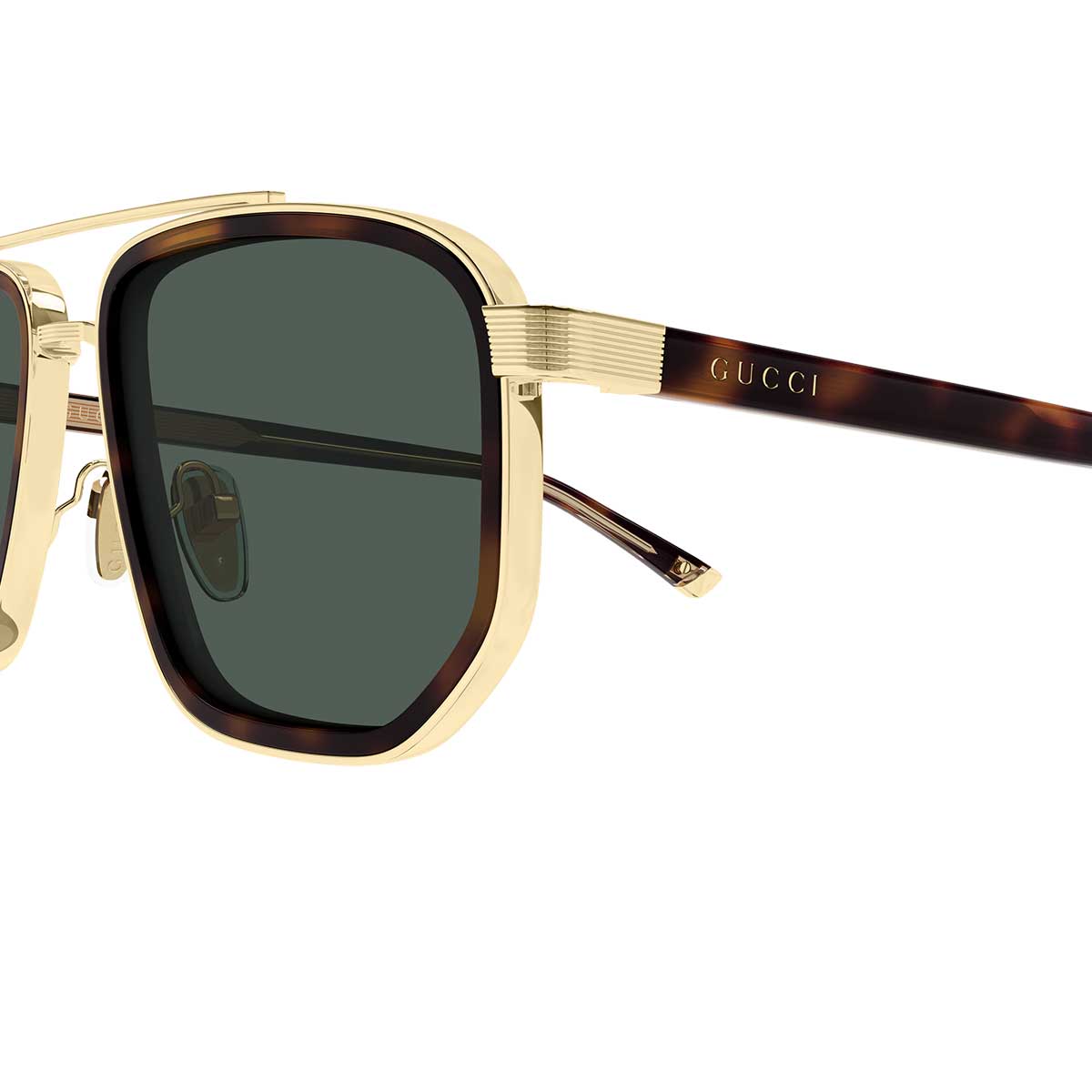Gucci Occhiali da Sole GG2073S 003 OroMarrone/Verde Uomo