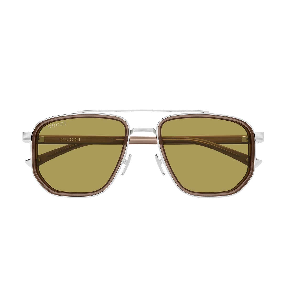 Gucci Occhiali da Sole GG2073S 005 ArgentoMarrone/Verde Uomo