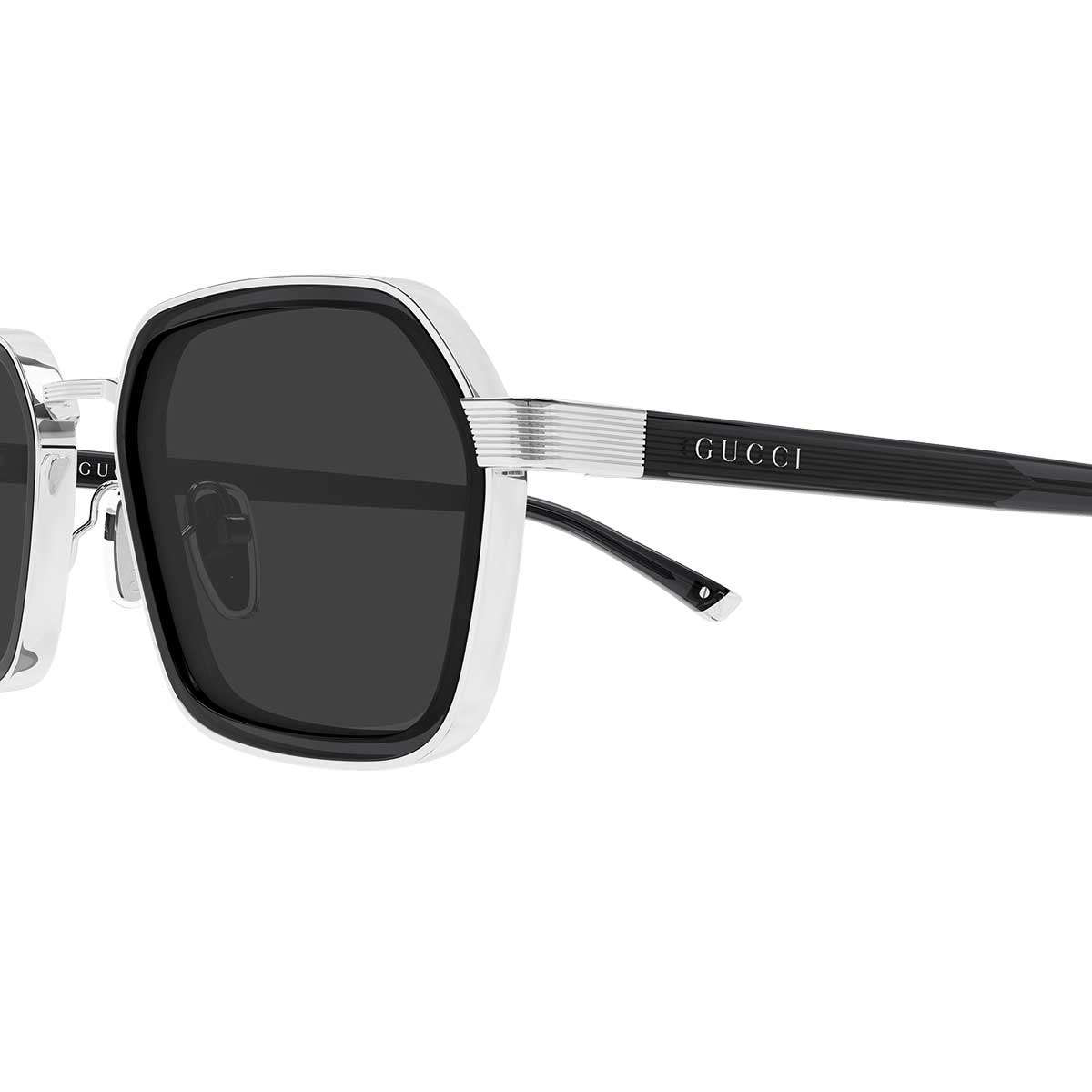 Gucci Occhiali da Sole GG2074S 001 ArgentoGrigio/Grigio Uomo