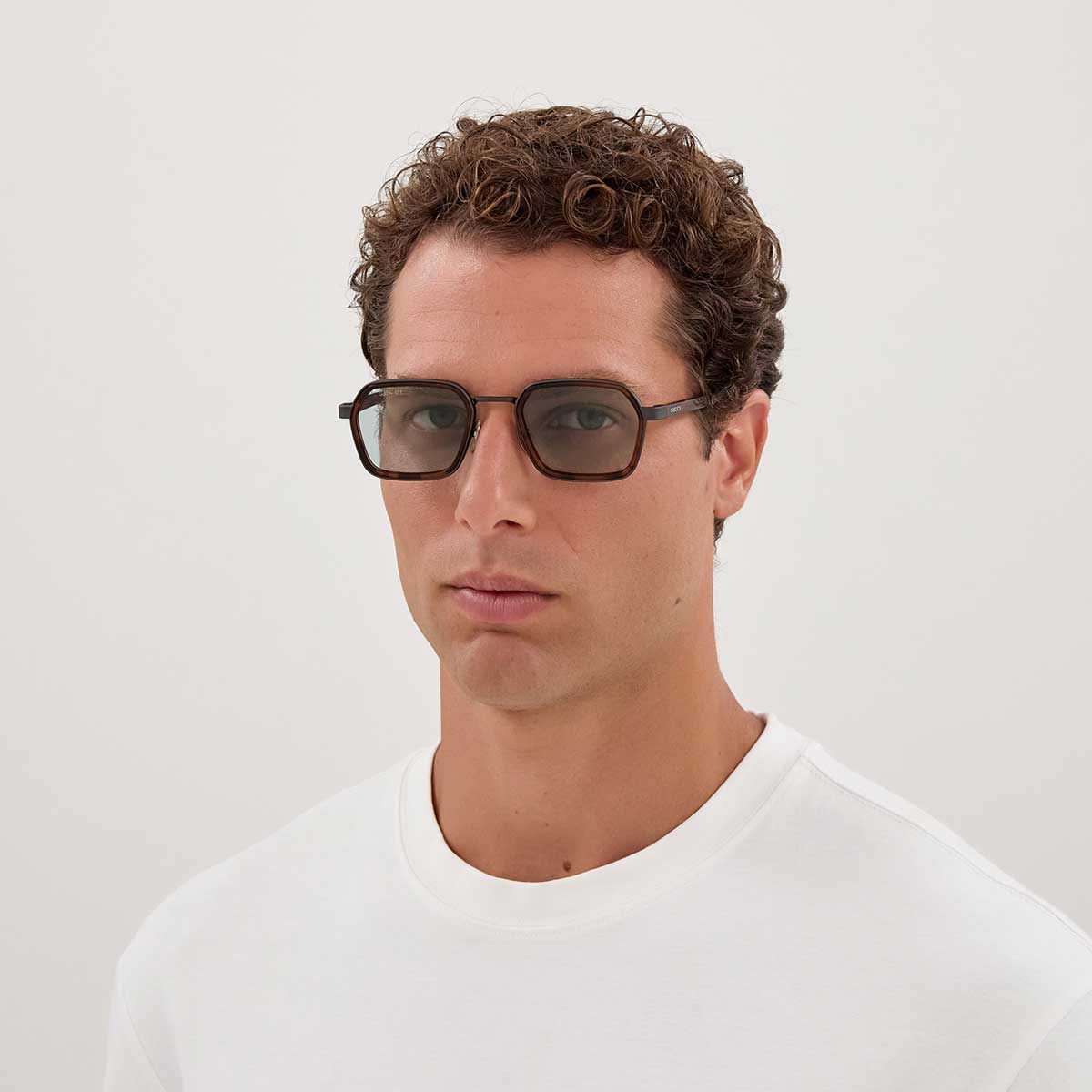 Gucci Occhiali da Sole GG2074S 002 RutenioMarrone/Blu Uomo