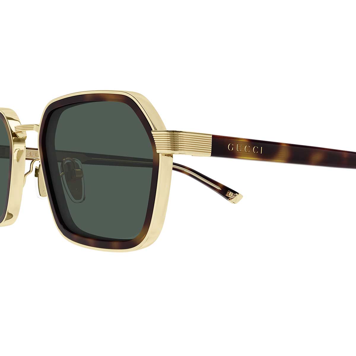 Gucci Occhiali da Sole GG2074S 003 OroMarrone/Verde Uomo