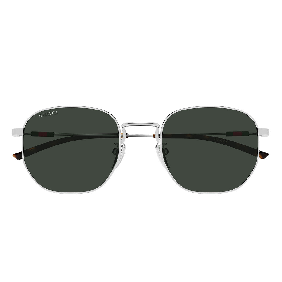 Gucci Occhiali da Sole GG2095S 002 Argento/Verde Uomo