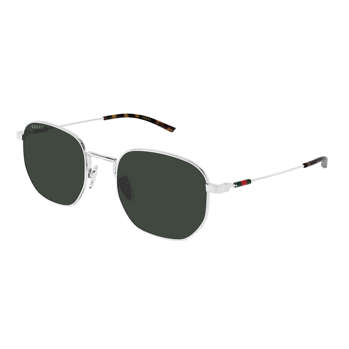 Gucci Occhiali da Sole GG2095S 002 Argento/Verde Uomo