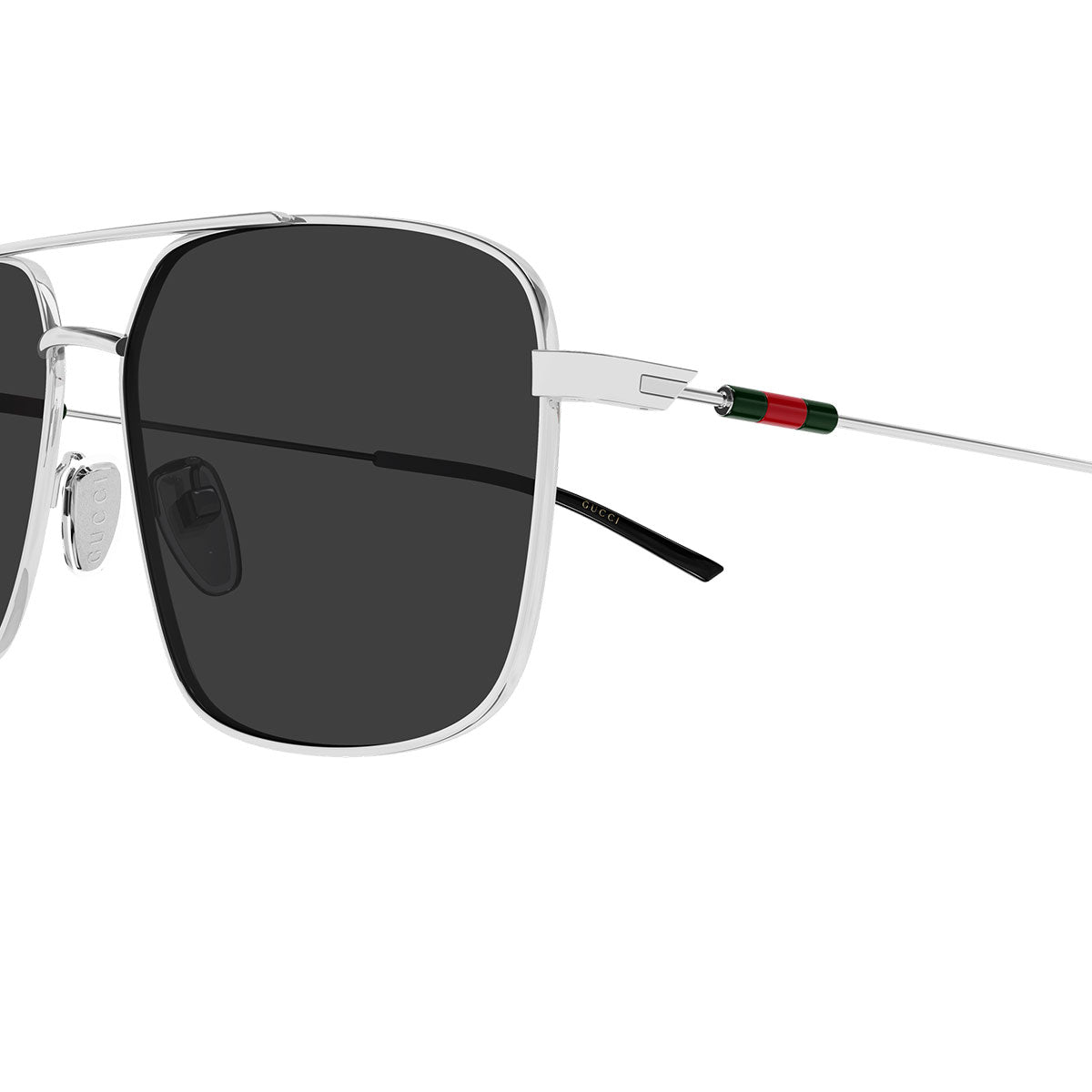 Gucci Occhiali da Sole GG2096SA 001 Argento/Grigio Scuro Uomo