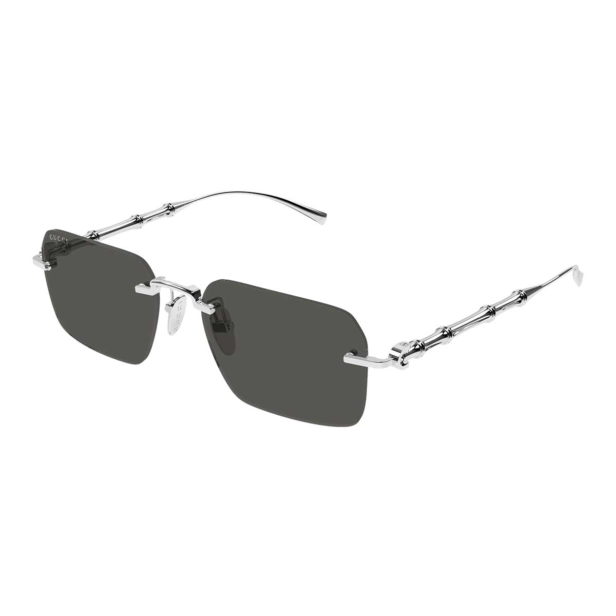 Gucci Occhiali da Sole GG2154S 001 Argento/Grigio Uomo