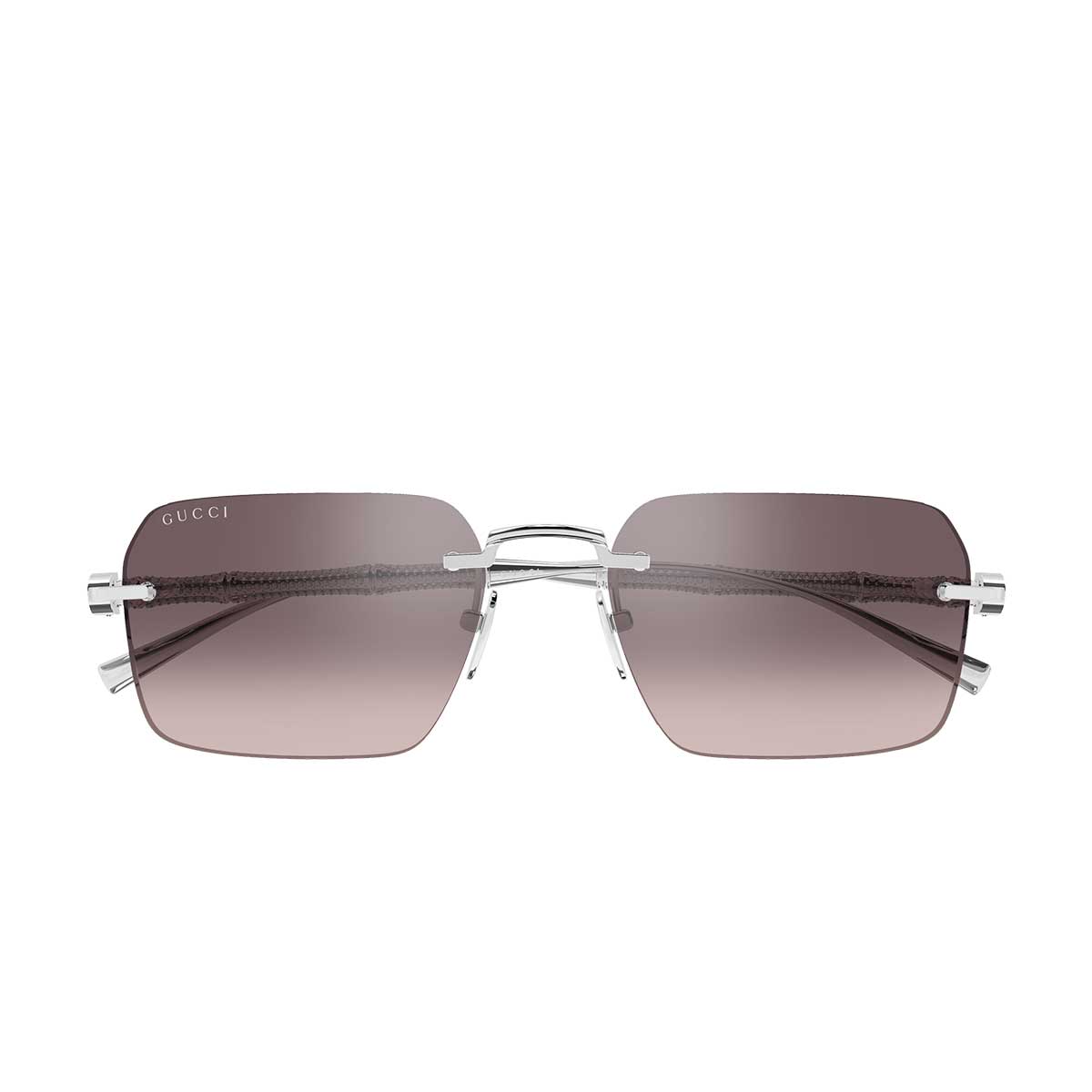 Gucci Occhiali da Sole GG2154S 005 Argento/Marrone Uomo
