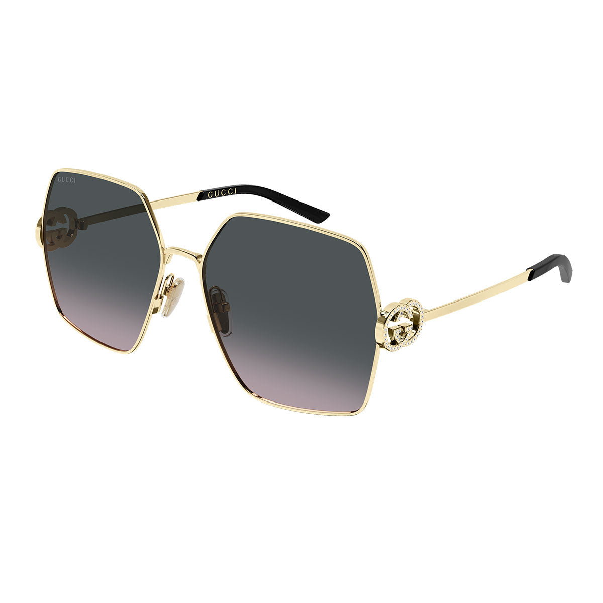 Gucci Occhiali da Sole GG2163S 002 Oro/Grigio Sfumato Donna