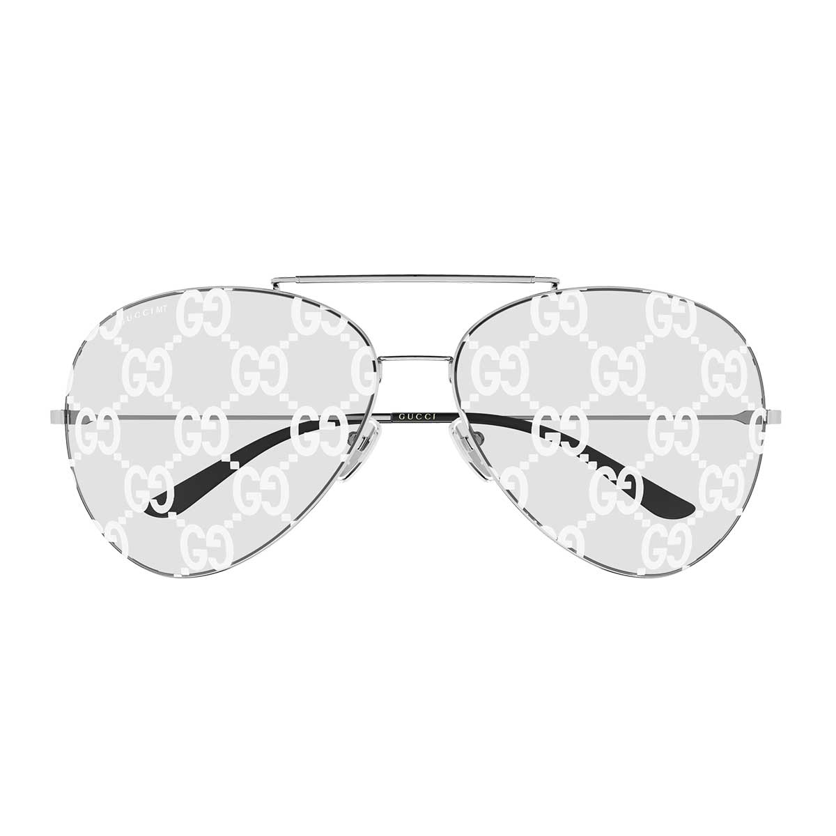 Gucci Occhiali da Sole GG2172S 001 Argento/Trasparente Uomo