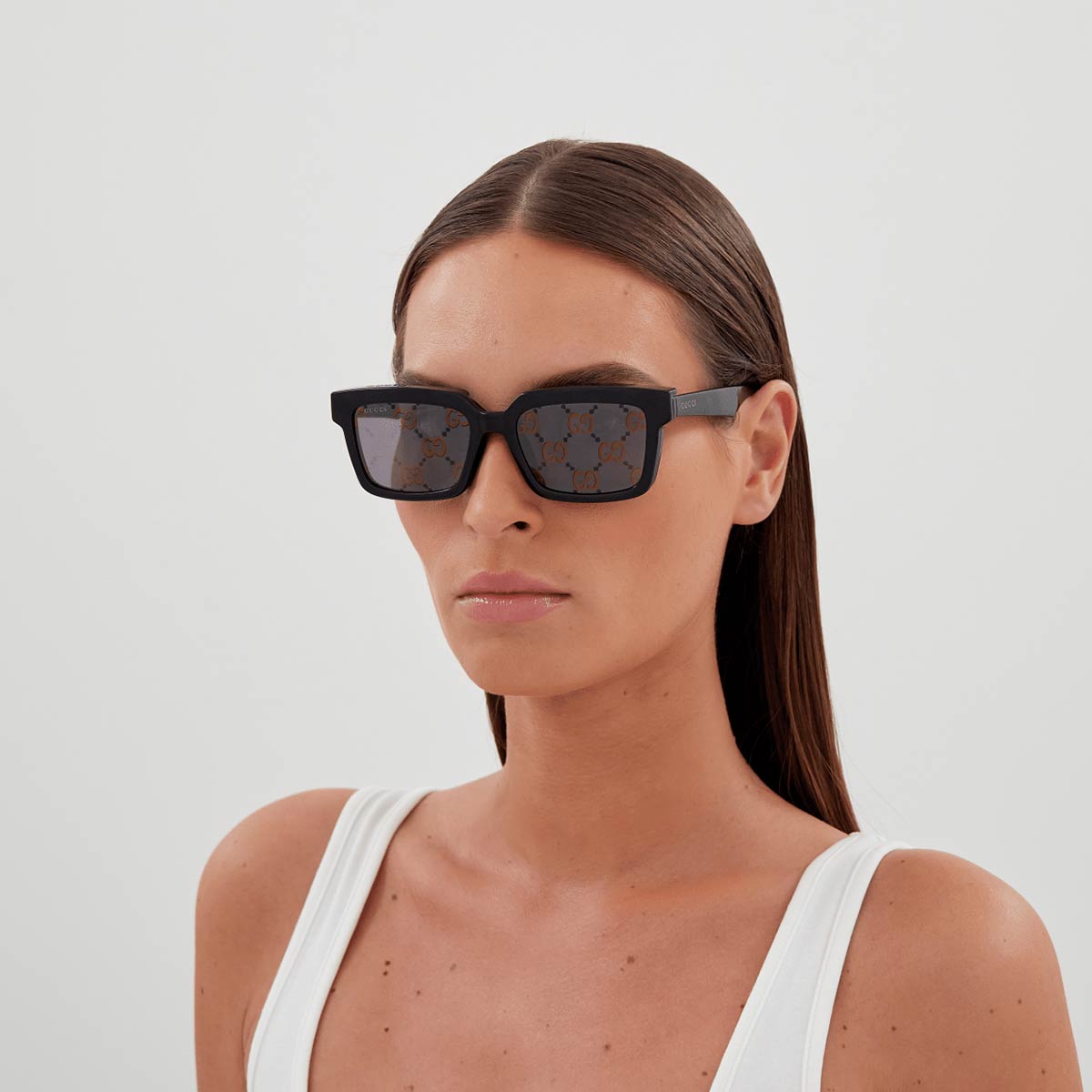 Gucci Occhiali da Sole e Vista GG1543S 001 Nero/Trasparente con Clip Unisex 9