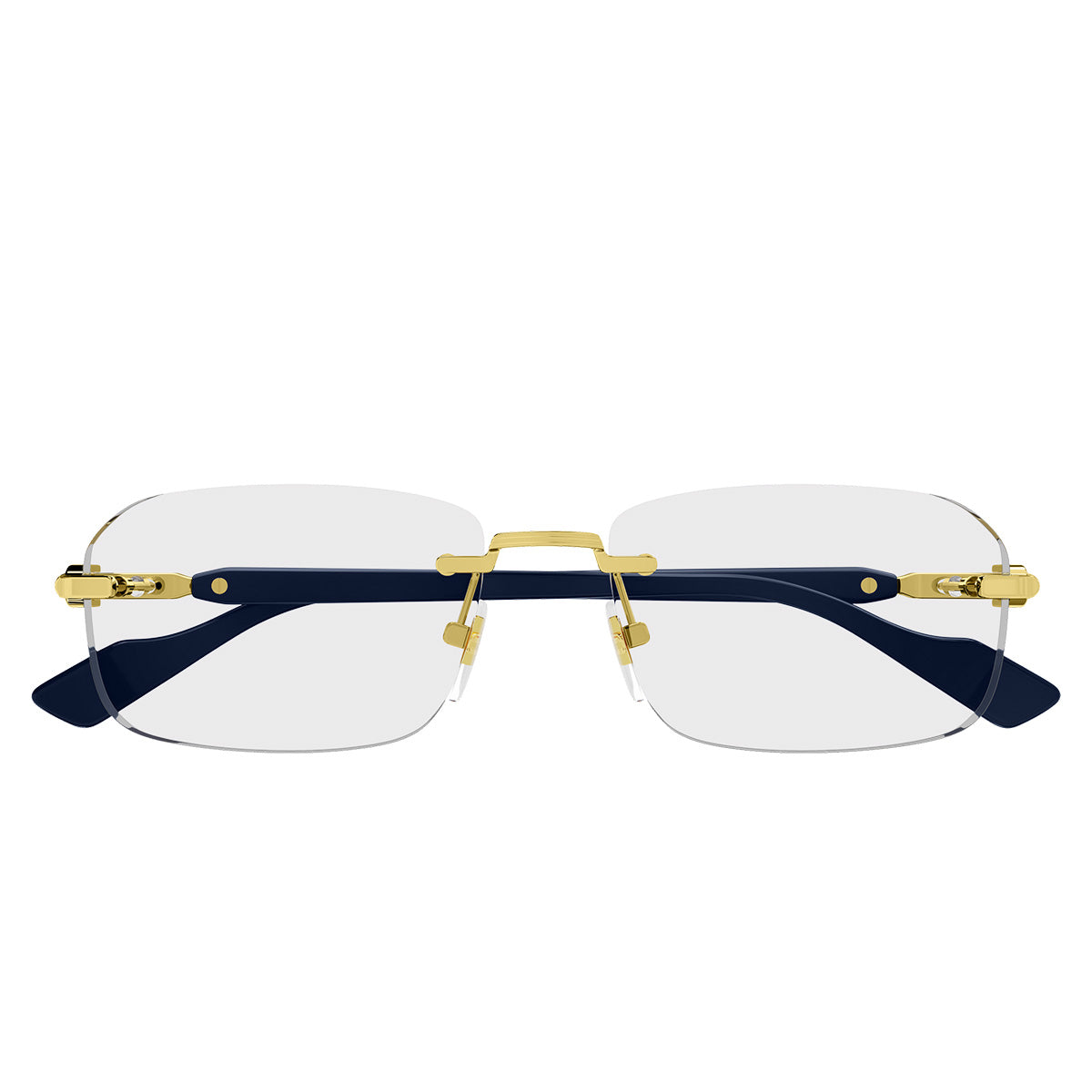 Gucci Occhiali da Vista GG1221O 004 Oro Blu/Trasparente Uomo