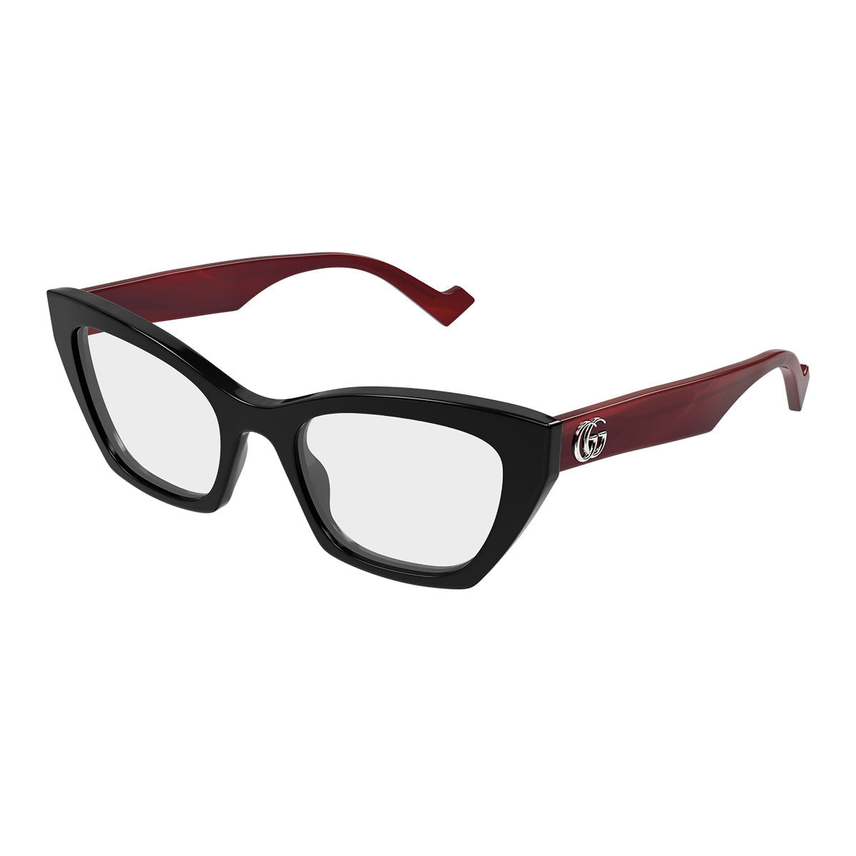 Gucci Occhiali da Vista GG1334O 004 Nero Rosso/Trasparente Donna