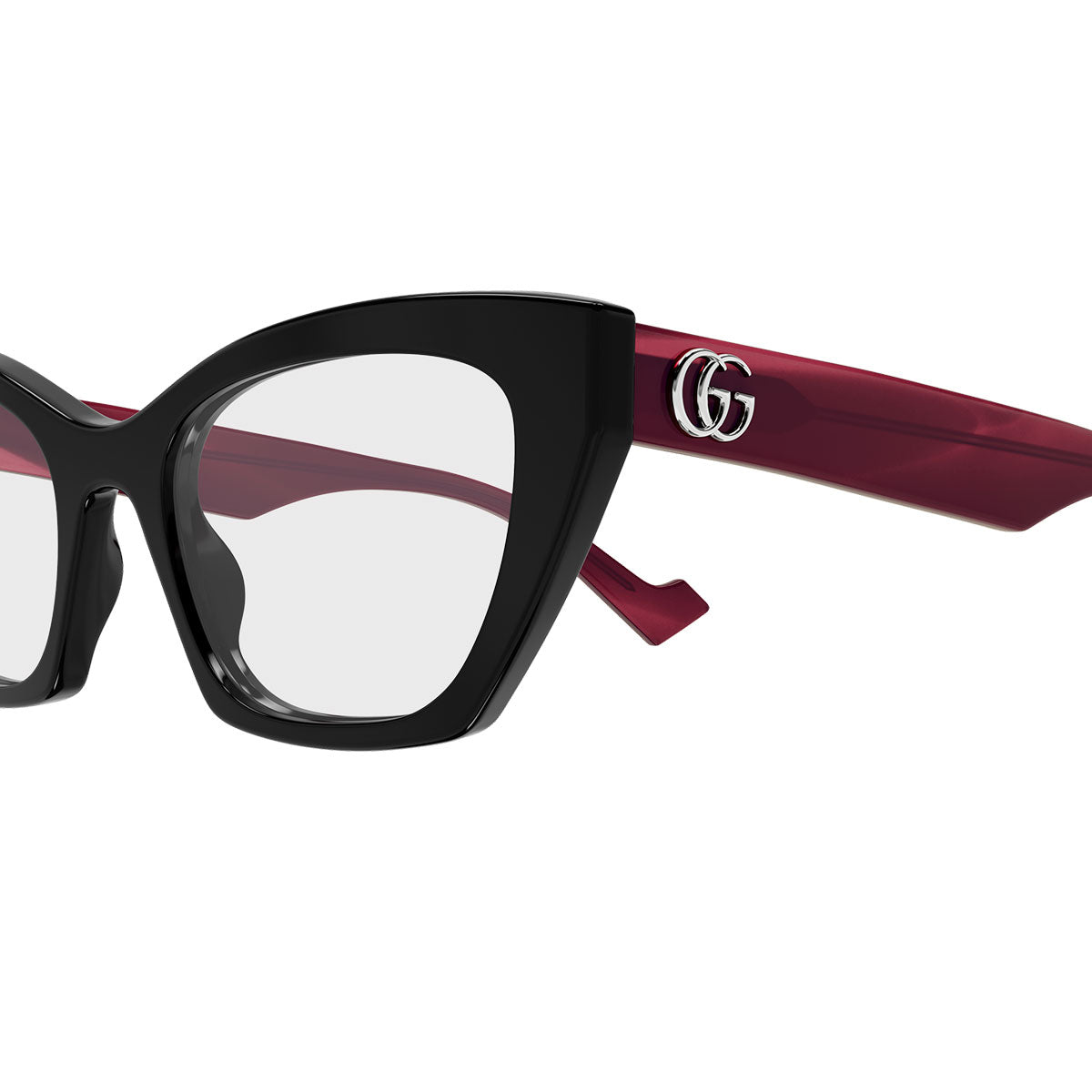 Gucci Occhiali da Vista GG1334O 004 Nero Rosso/Trasparente Donna