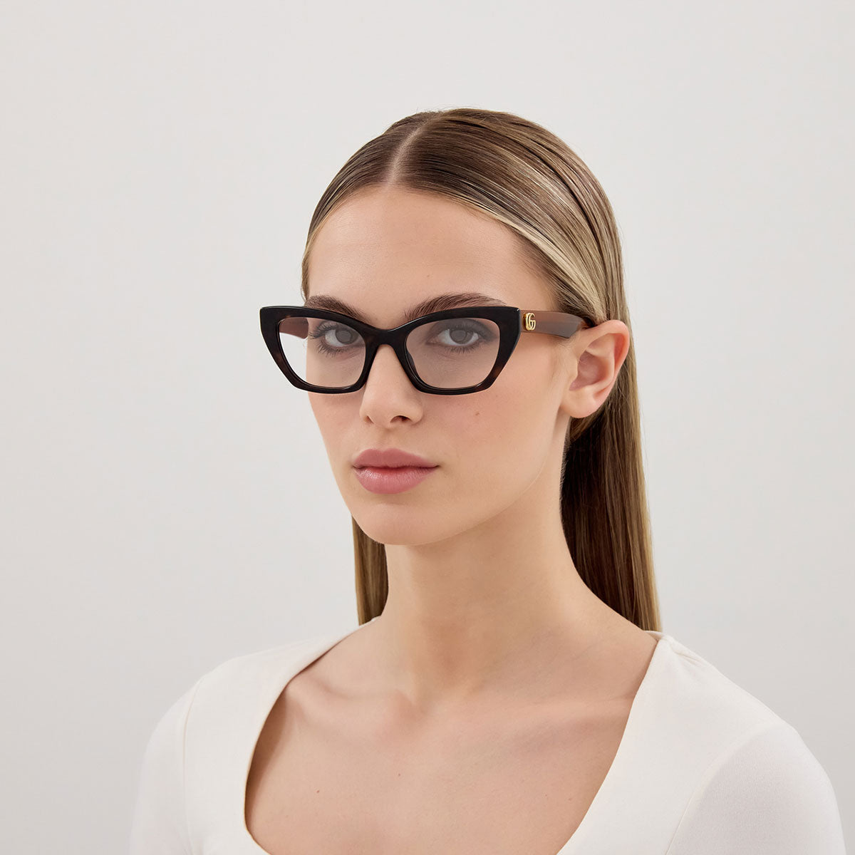 Gucci Occhiali da Vista GG1334O 005 Marrone/Trasparente Donna