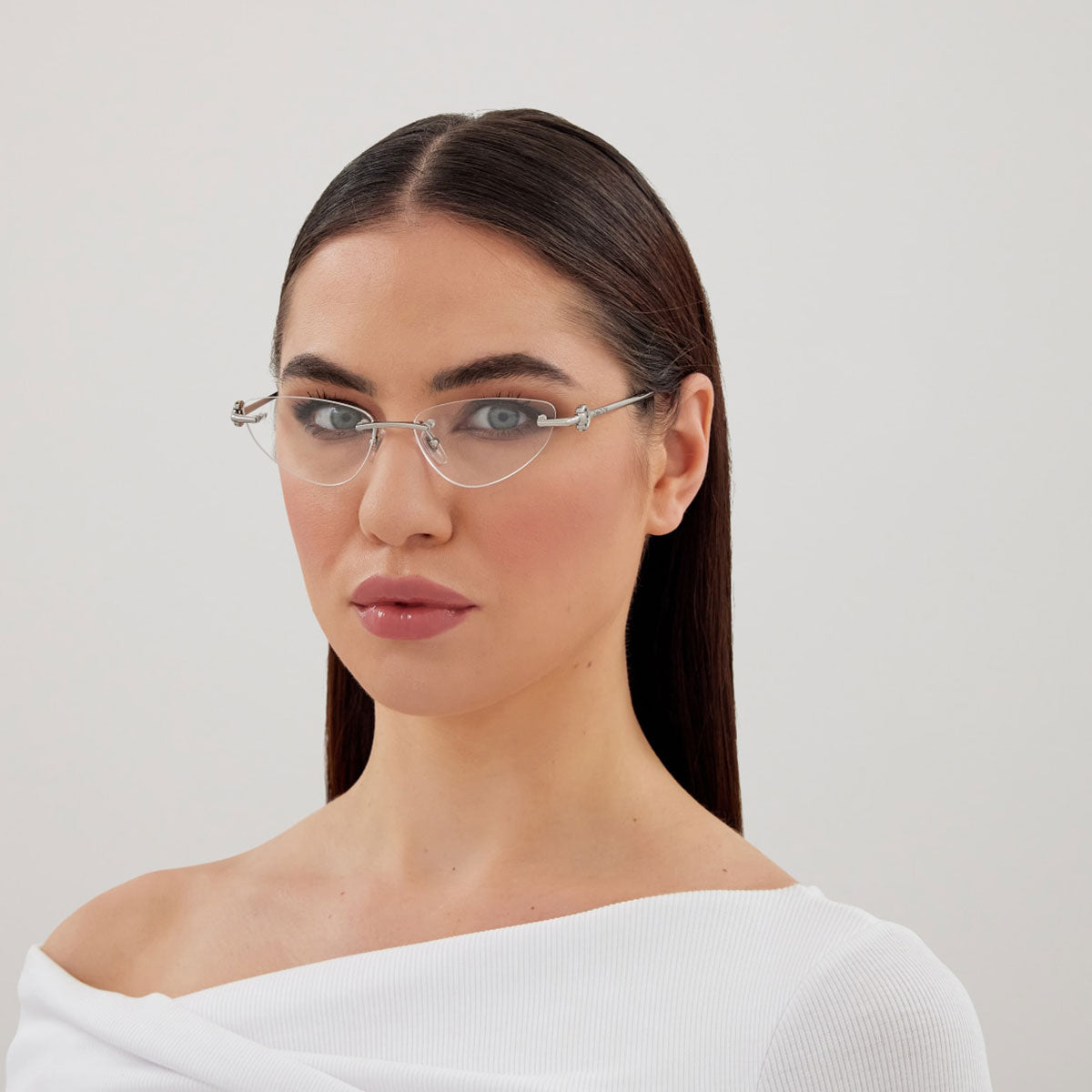 Gucci Occhiali da Vista GG1702O 001 Argento/Trasparente Donna