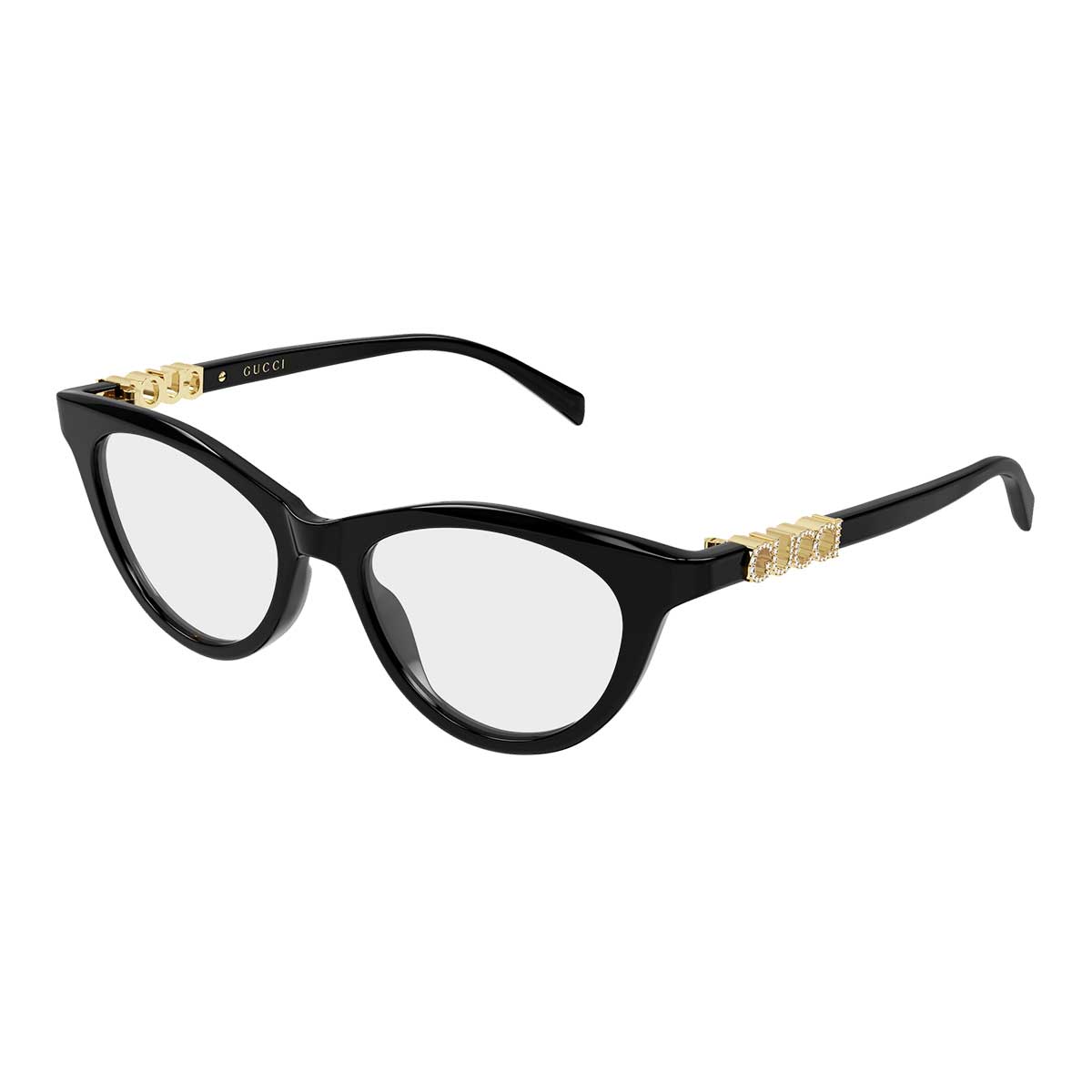 Gucci Occhiali da Vista GG2034O 005 Nero Con Strass/Trasparente Donna