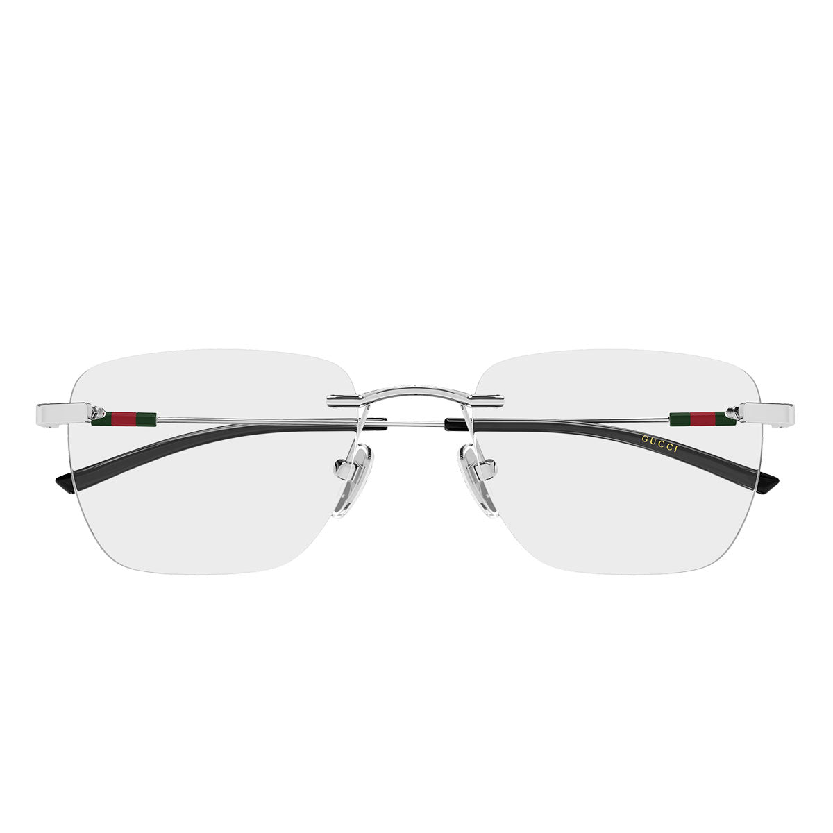 Gucci Occhiali da Vista GG2099O 001 Argento/Trasparente Uomo